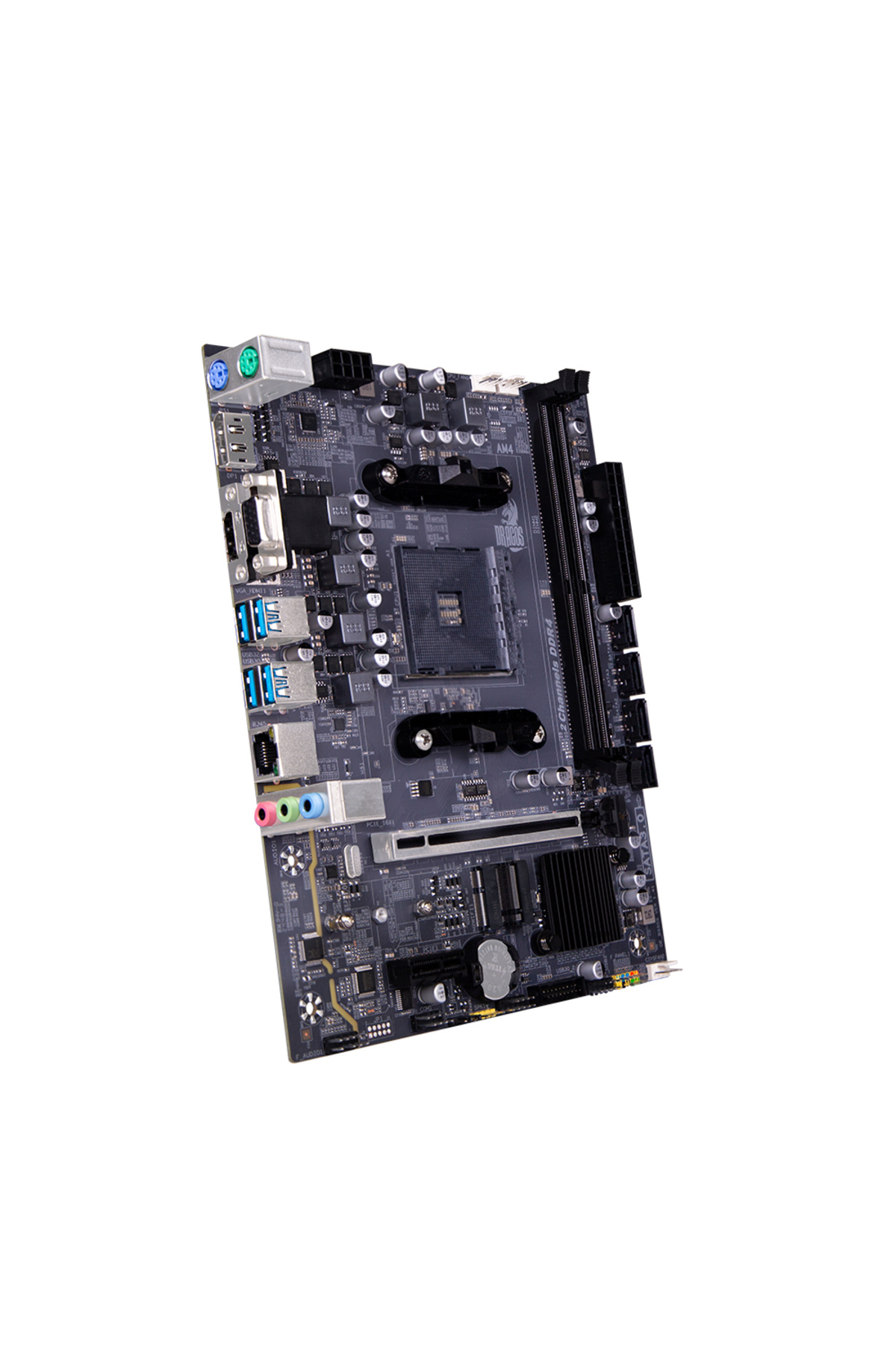 DRAGOS-A520 D4 Sata M2 Ddr4 4600Mhz USB 3.2 HDMI Dp Audio Glan Am4 Matx 3