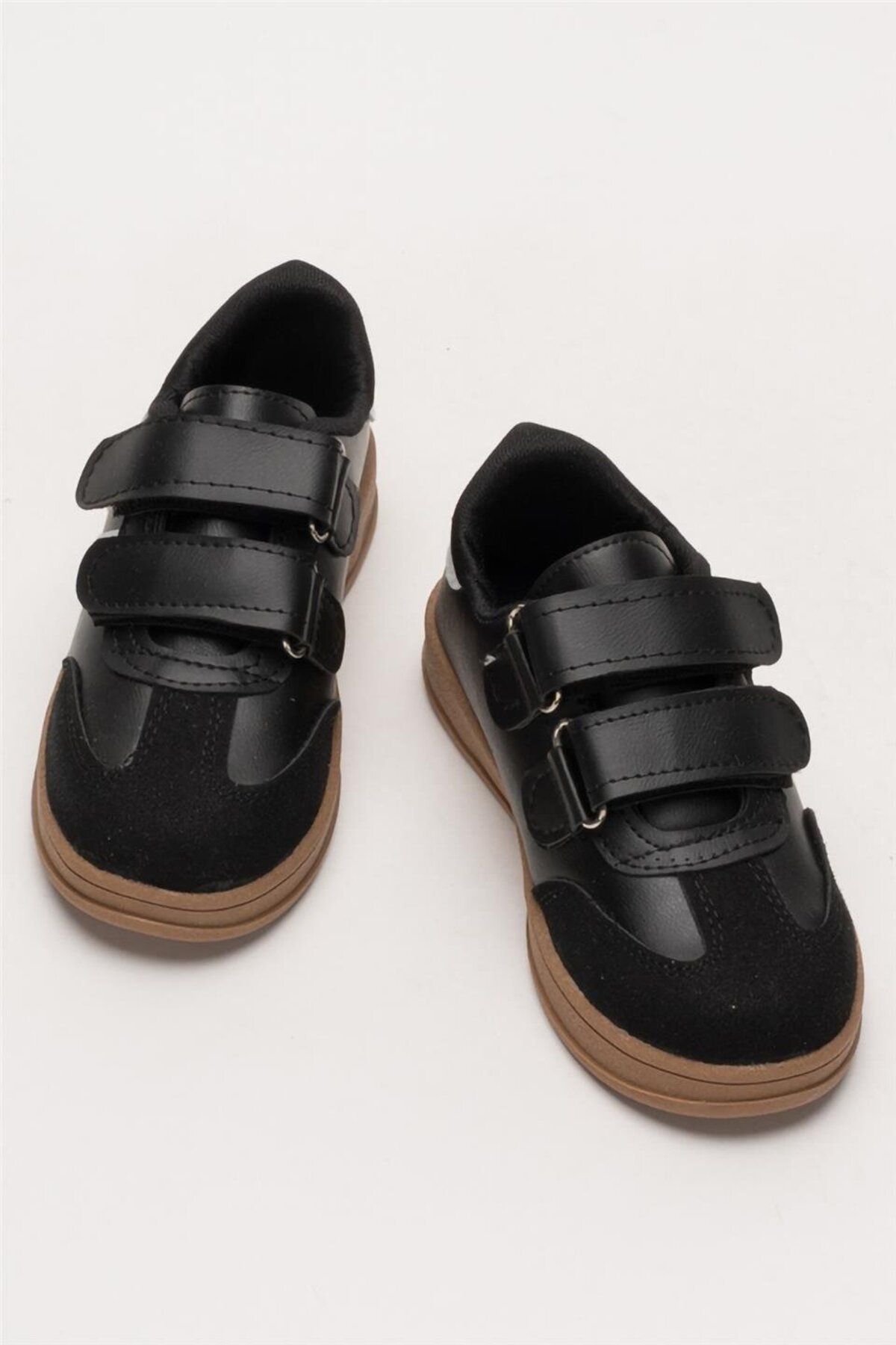 Liger-Unisex pohodlné lehké dětské sportovní boty na suchý zip ČERNÁ 6