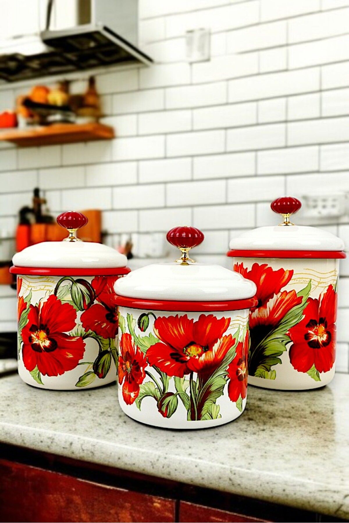 İnci Emaye-Enamel Jar with Lid-1 /-1.3 / -1.5 Liter-Spice Jar, Dowry, Yogurt Fermentation, Multi-Purpose Jar 6