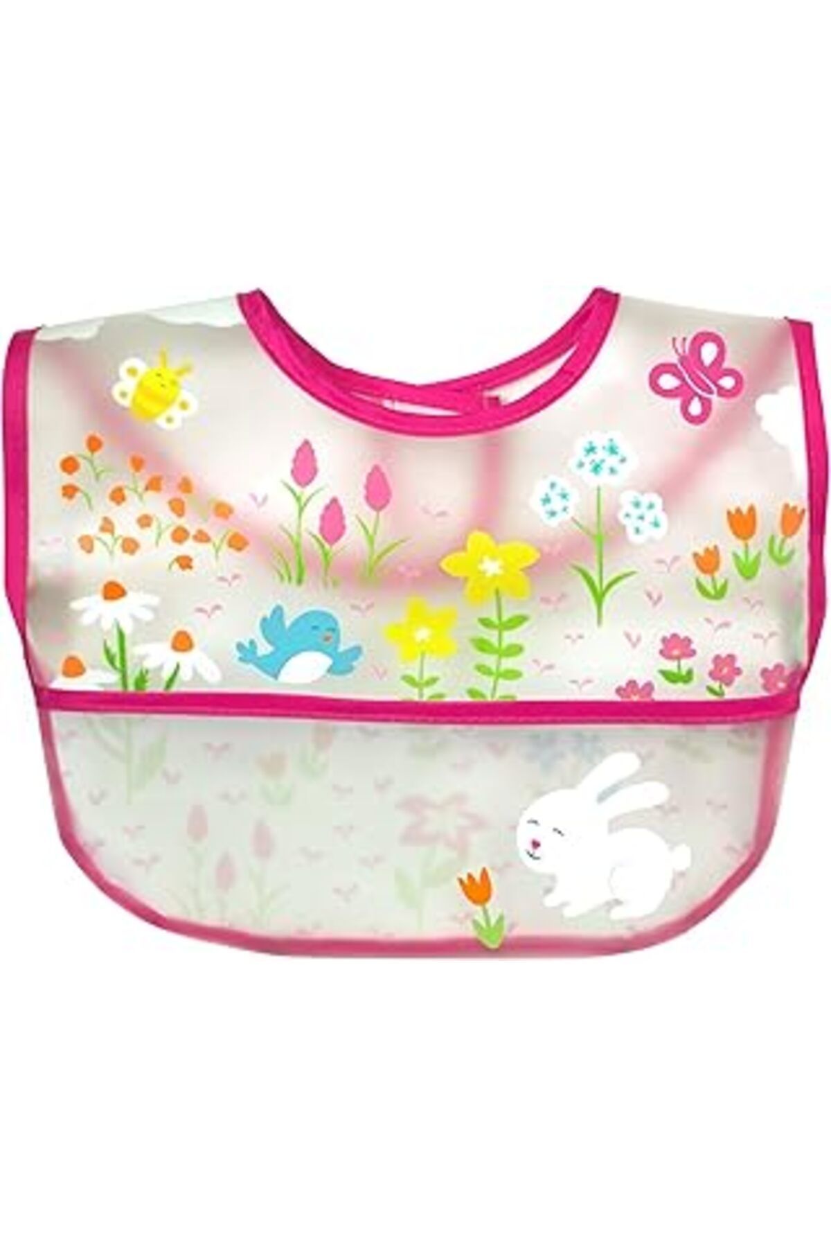 Mu Art Ahşap Green Sprouts I Play Baby 101361-251-25 Mama Önlüğü (Pembe, 9-18 Ay)