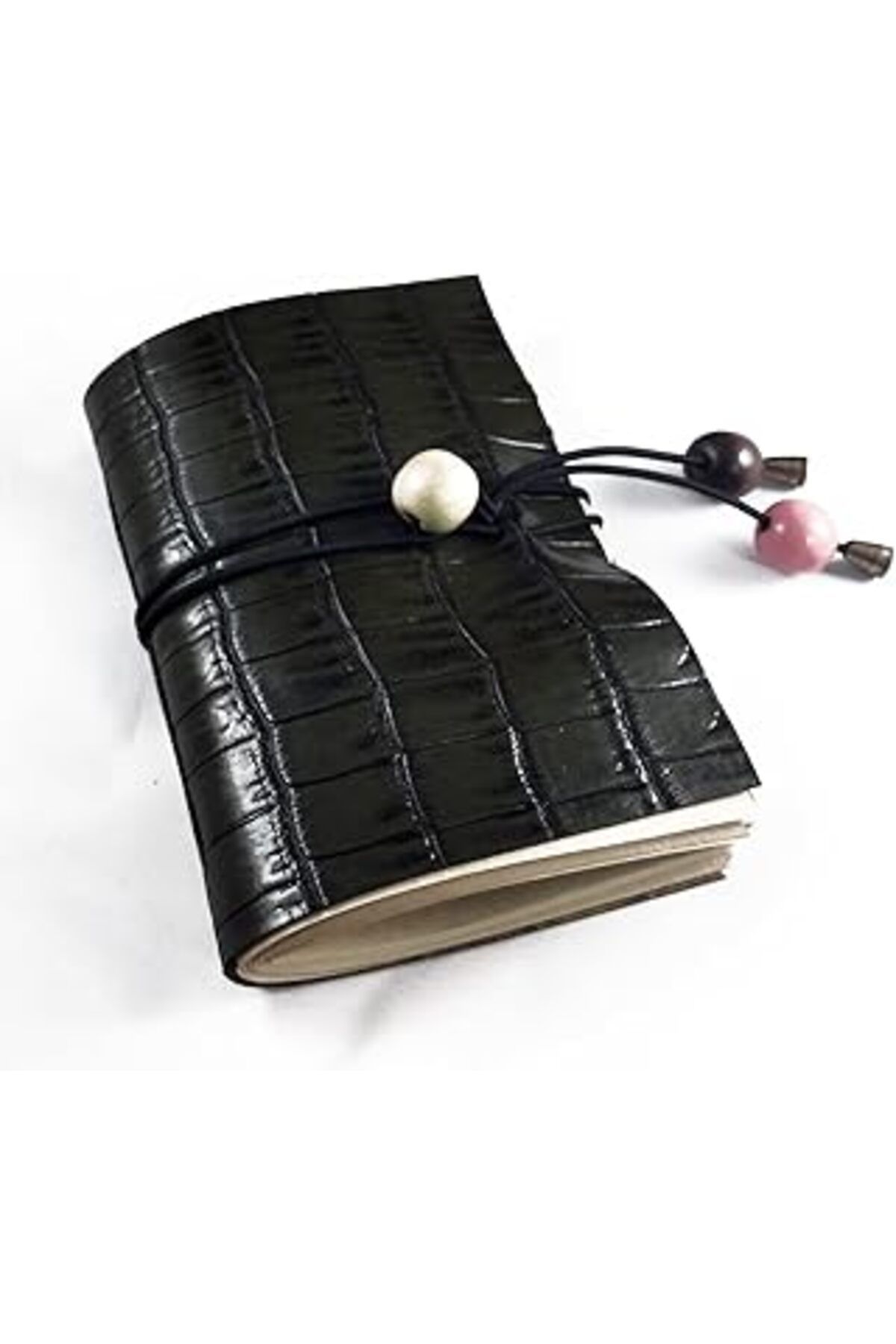 Mu Art Ahşap Didideko Deri Defter-Yeşil 15,5X10,5 Cm