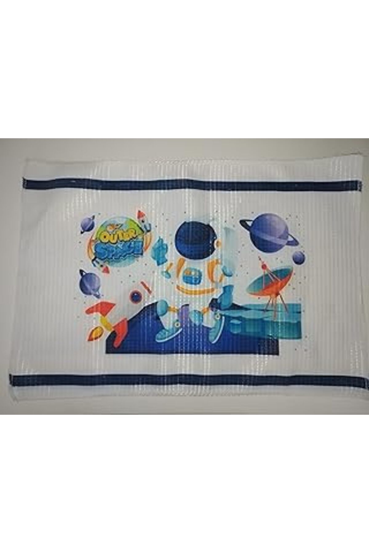 Mu Art Ahşap Yıkanabilir Beslenme Örtüsü Renkli Desenli Uzay Temalı Beslenme Bezi 30X45Cm