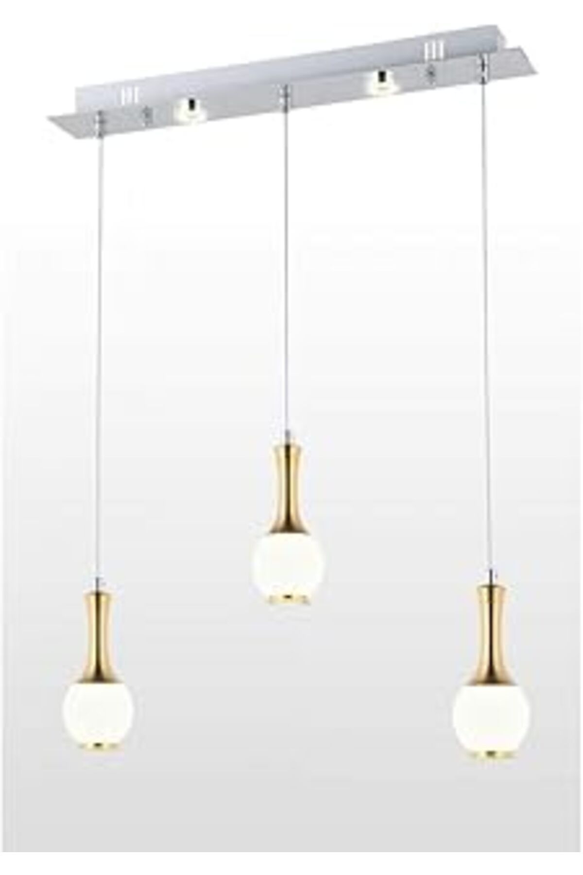 Mu Art Ahşap Avonni 4199 Modern Avize, 25 W, Krom