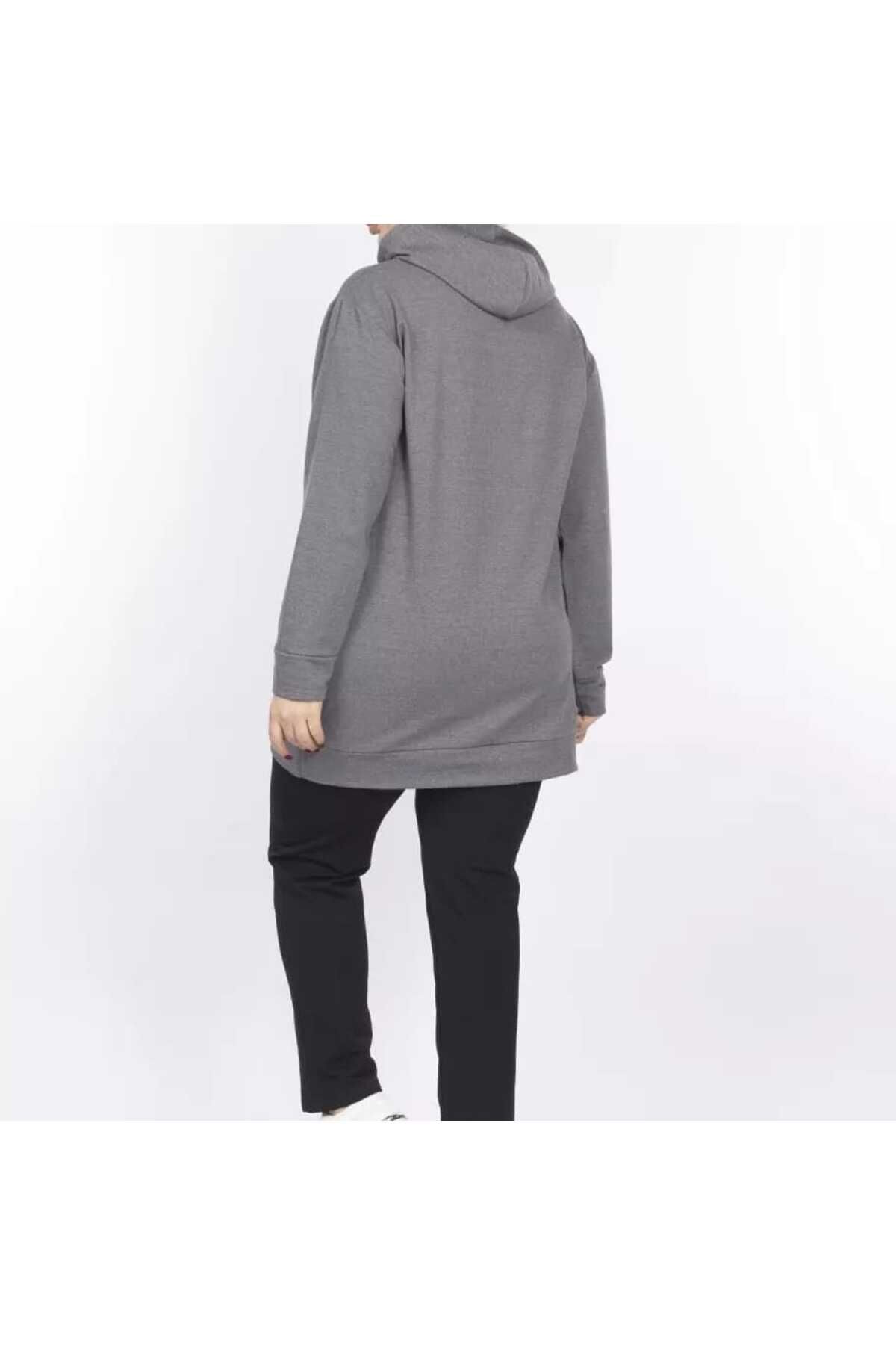 BİrHoşButik-Large Size Feminin Trend Sweatshirt 2