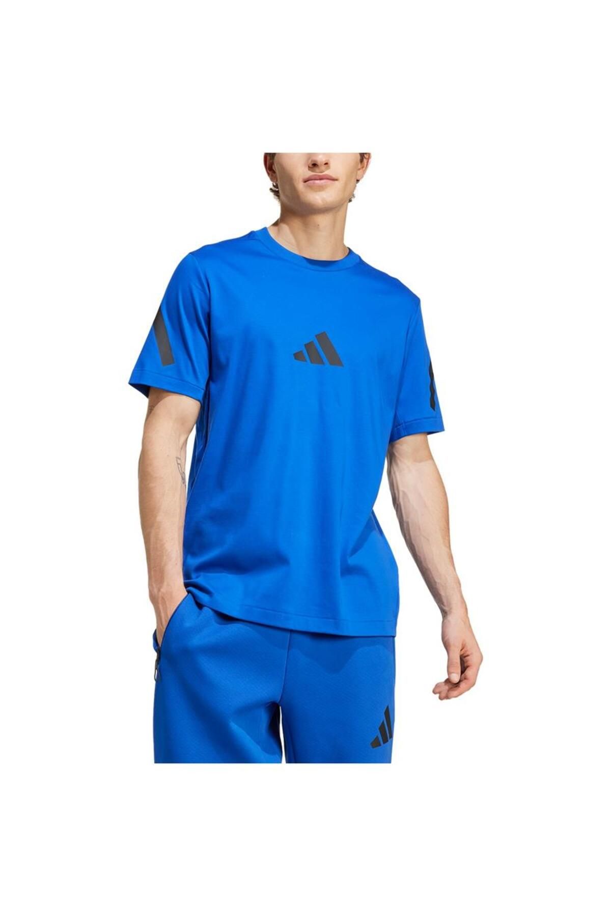 adidas-Μπλε ανδρικό μπλουζάκι M Z.n.e. Μπλουζάκι Tee Jf6543 Μπλε Ανδρικό T-shirt M Z.n.e. Μπλουζάκι Jf6543 2