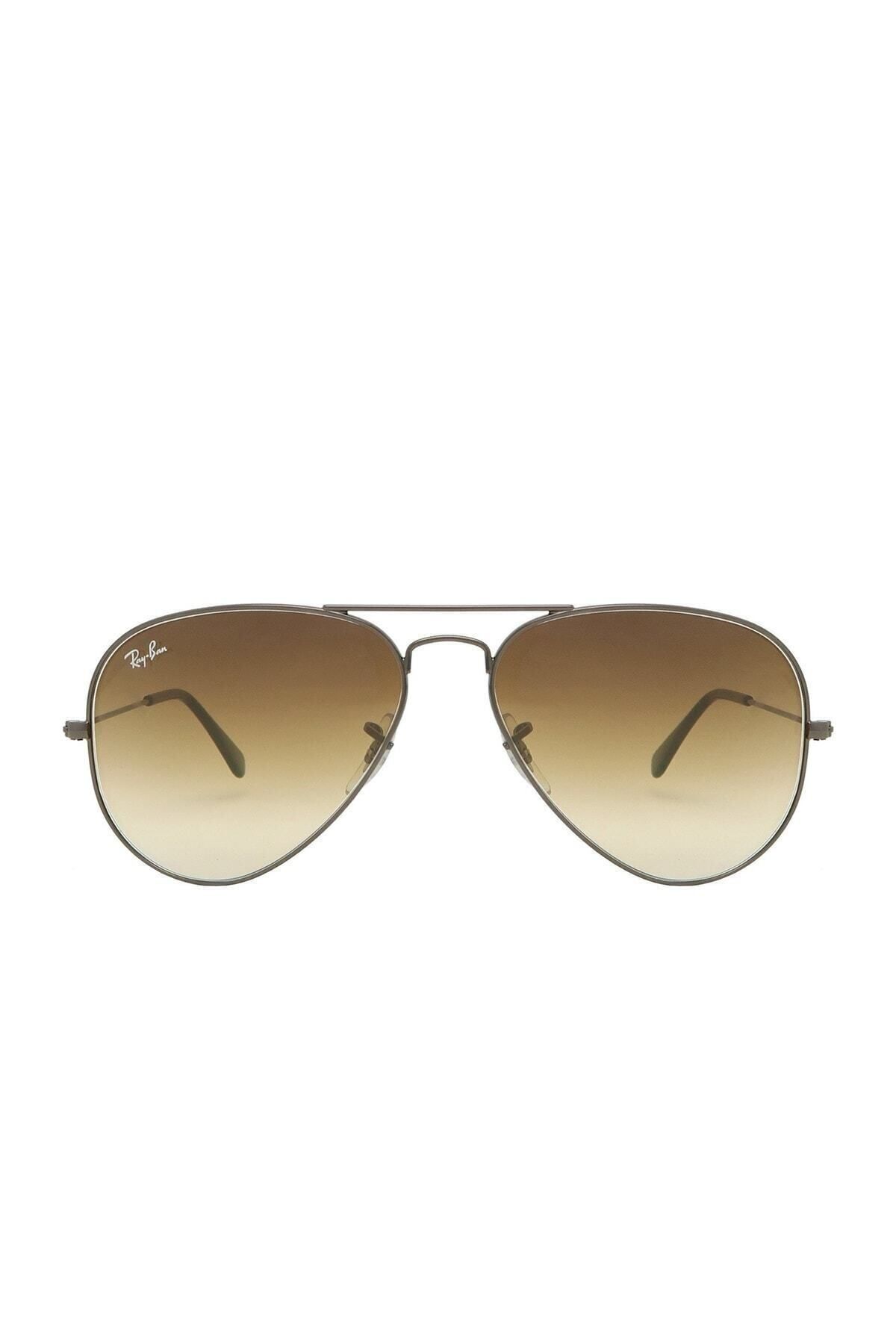 Ray-Ban-Ray Ban Unisex Pilot Aviator Large Metal Sunglasses- Rb 3025 - Lense Size:55mm - Gunmetal 1