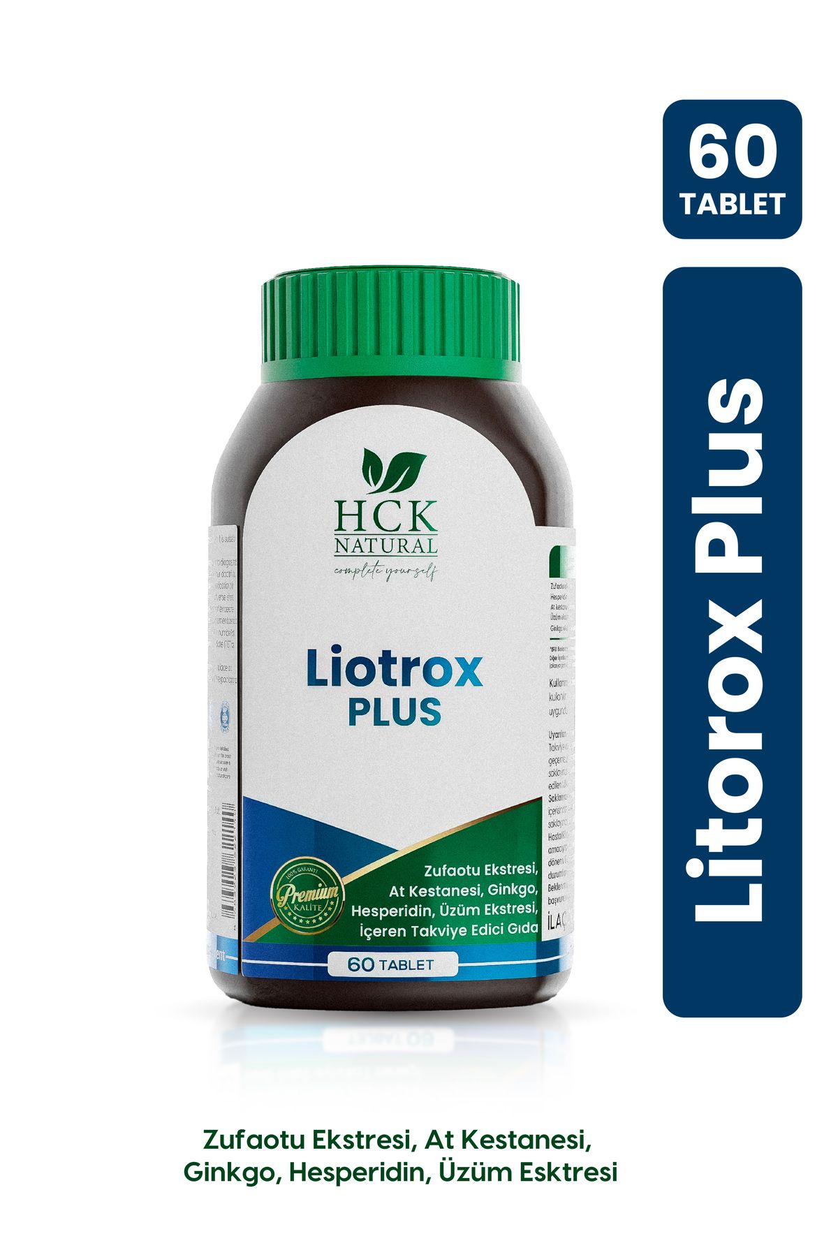 HCK NATURAL Liotrox Plus 60 Tablet Damar ve Dolaşım Sistemi Takviye Edici Gıda