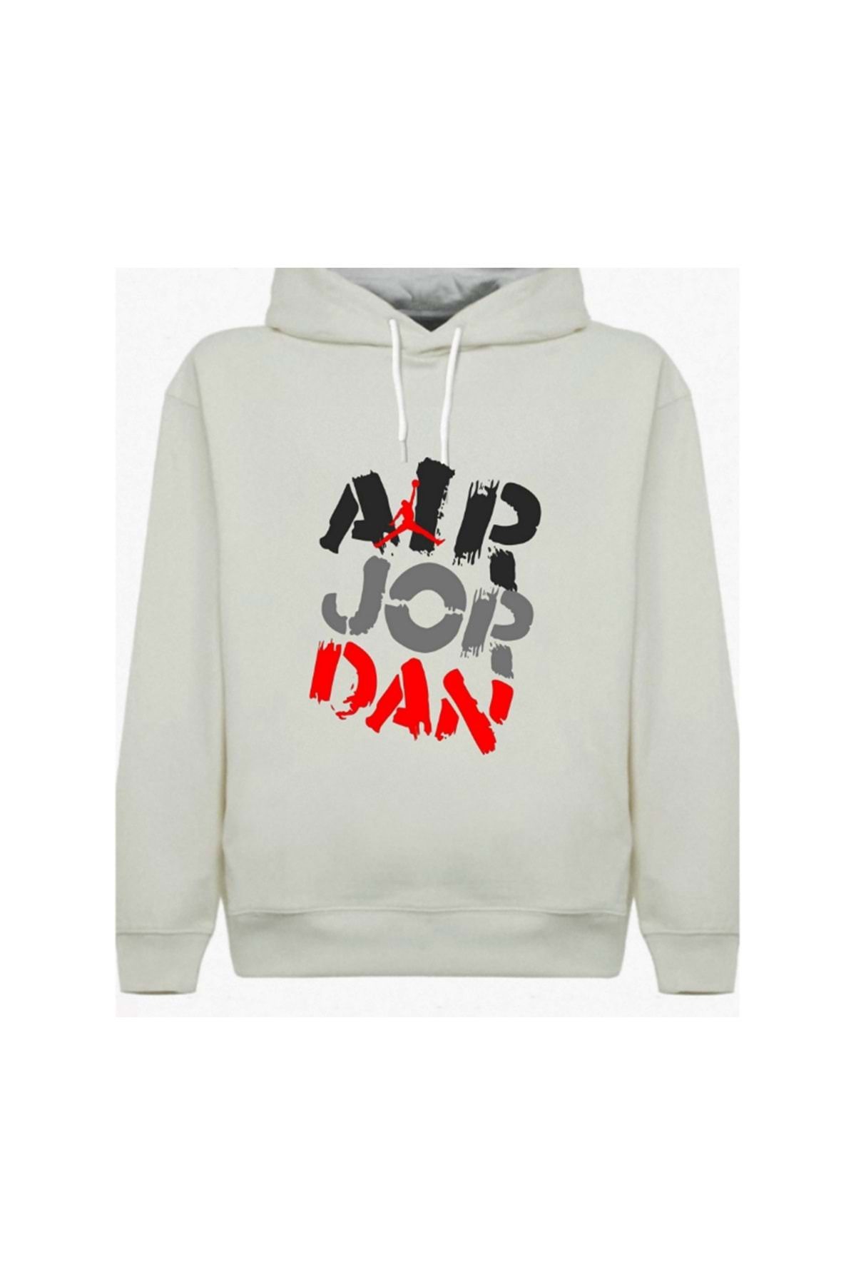 HENA DİZAYN Hoop Hustle – Basketball Vibes Kapüşonlu Sweatshirt Bej