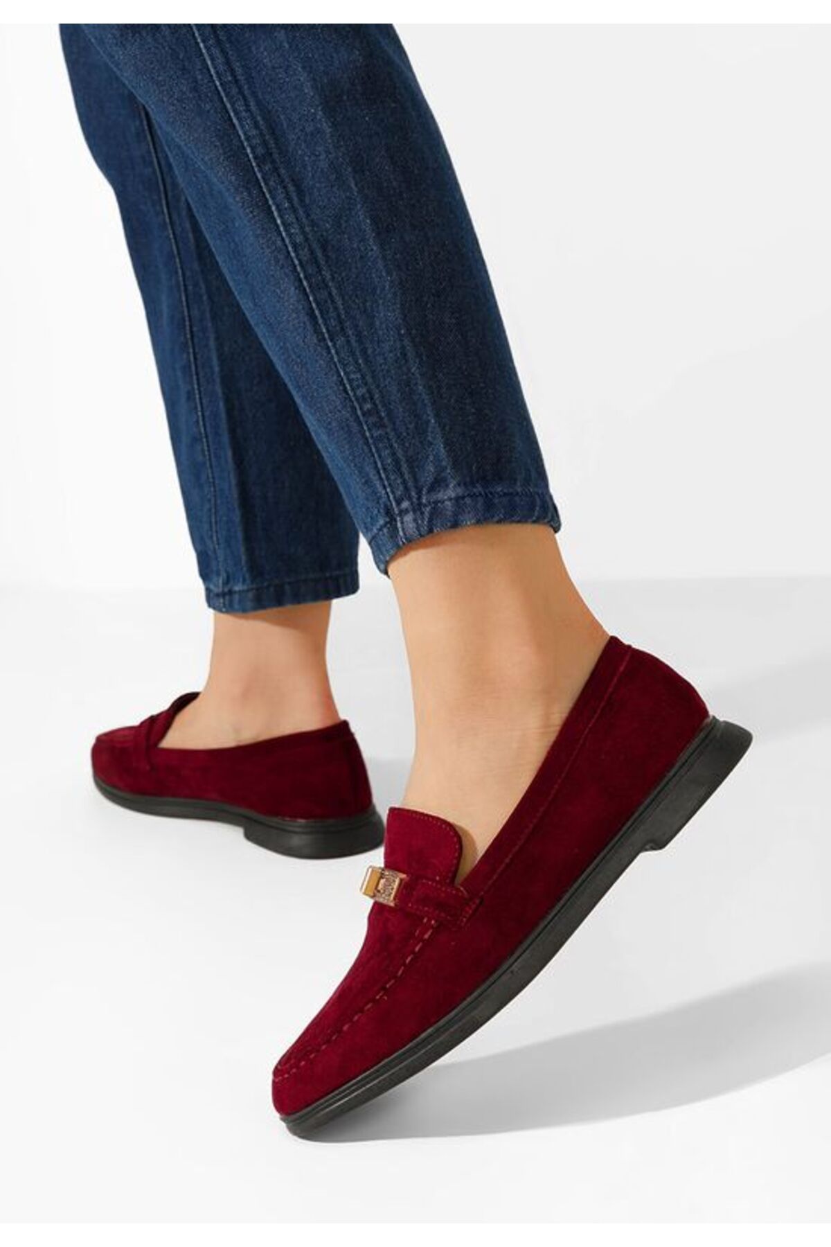 B T Shoes-Mocasini dama Nisala rosii 2