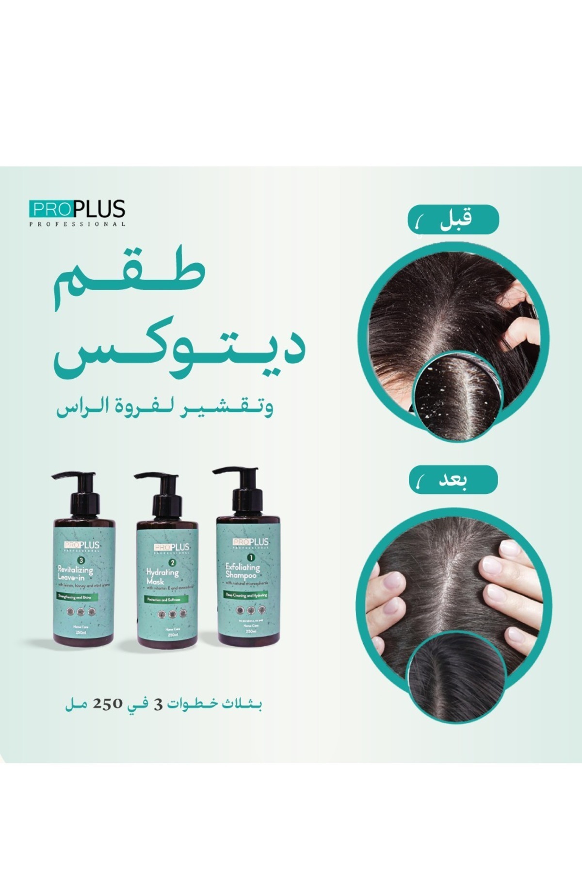 Pro Plus Professional-3-Step Detox Scalp Scrub Kit 250ml 5