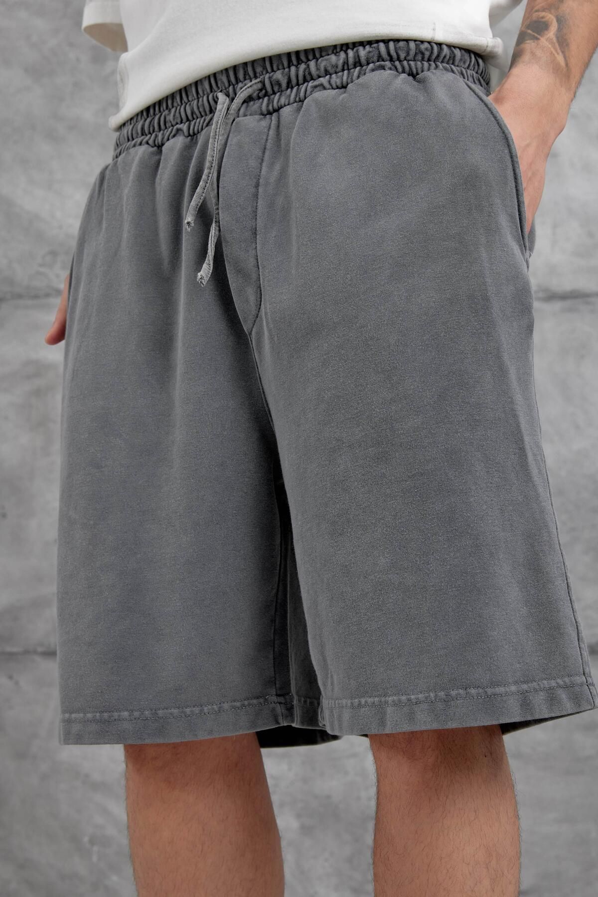 NOMARC-Smoked Washed Oversize Shorts 2