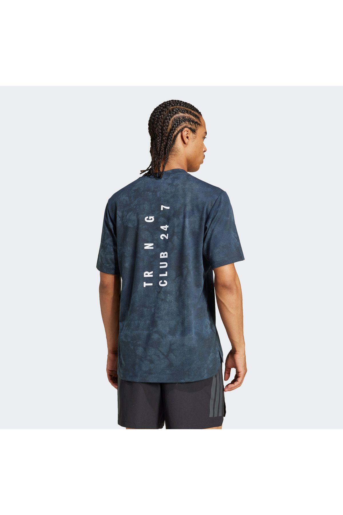 adidas-تي شيرت Power Graphic للرجال باللون الأزرق للتدريب 3