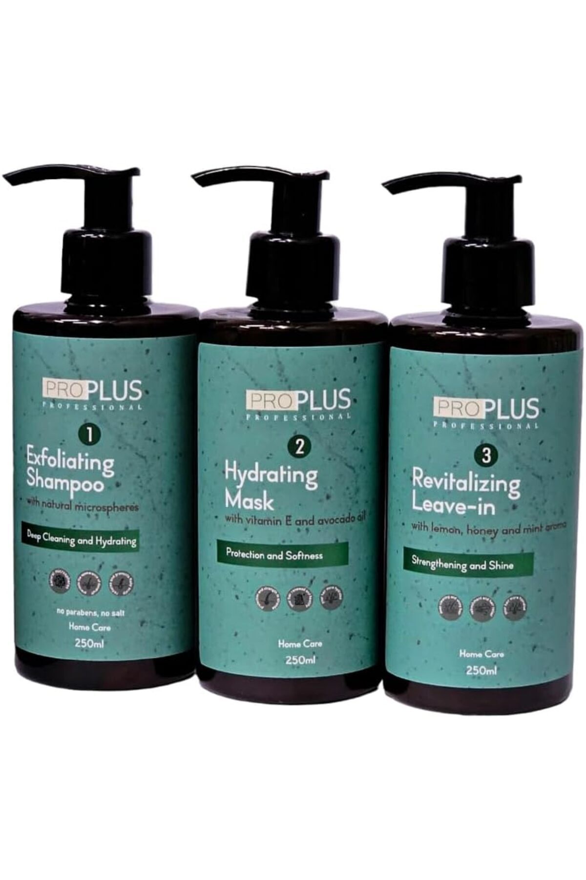 Pro Plus Professional-3-Step Detox Scalp Scrub Kit 250ml 2