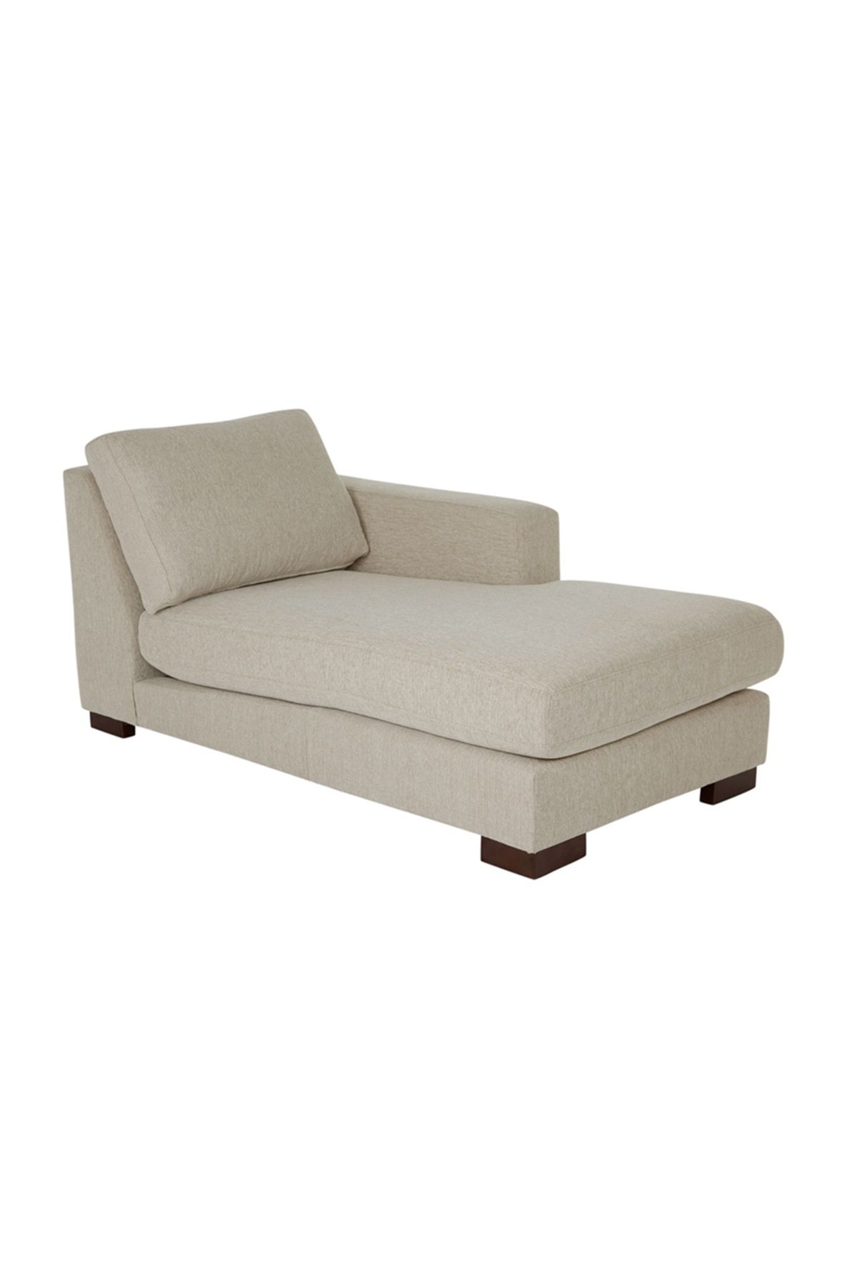 soufa dibaj-Right Corner Sofa with Left Armrest Upholstered in Linen - Off White 1