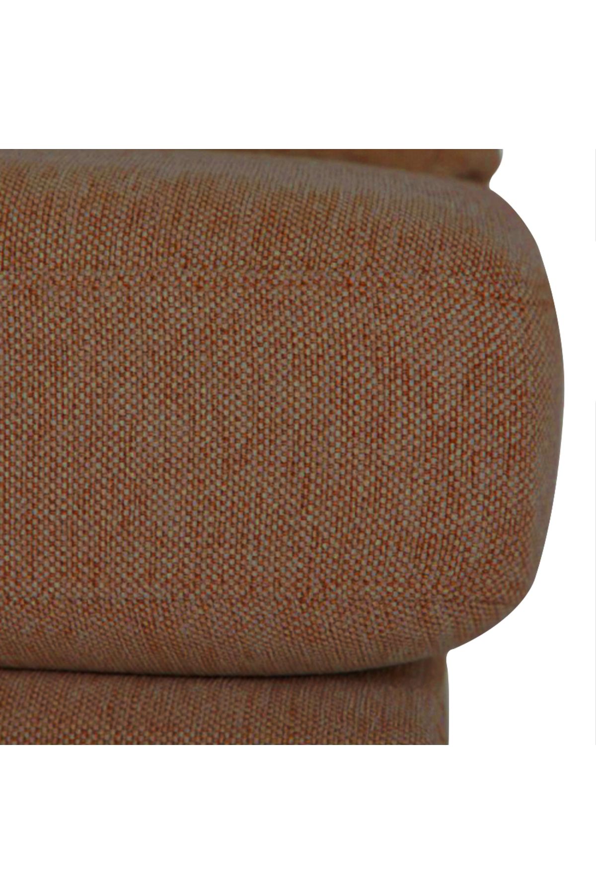 soufa dibaj-Right Corner Sofa with Left Armrest Upholstered in Linen - Brown 5
