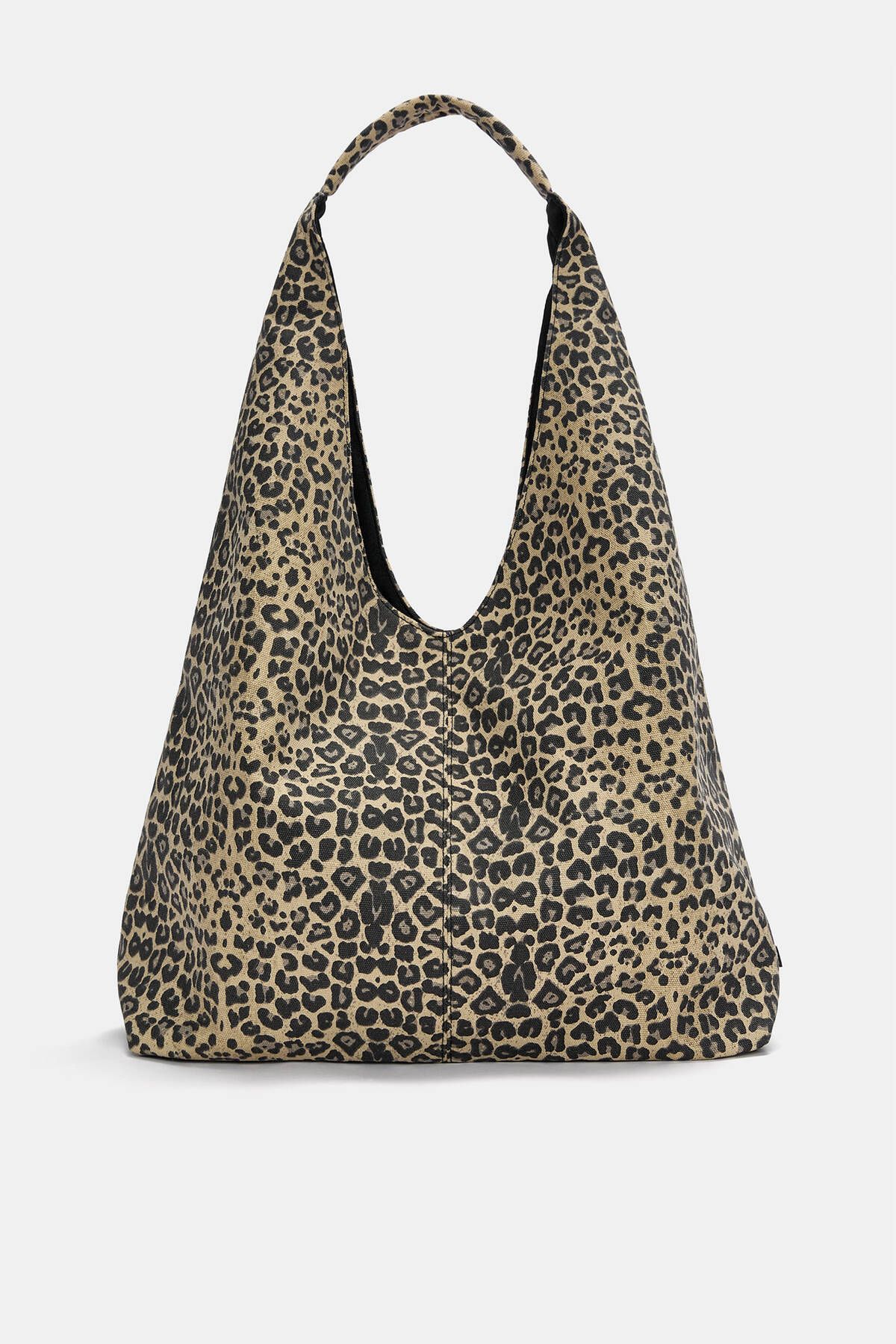 Pull & Bear-Leopard print canvas shopper bag 2