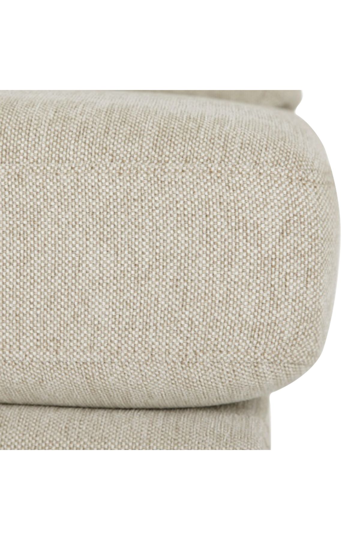 soufa dibaj-Right Corner Sofa with Left Armrest Upholstered in Linen - Off White 5