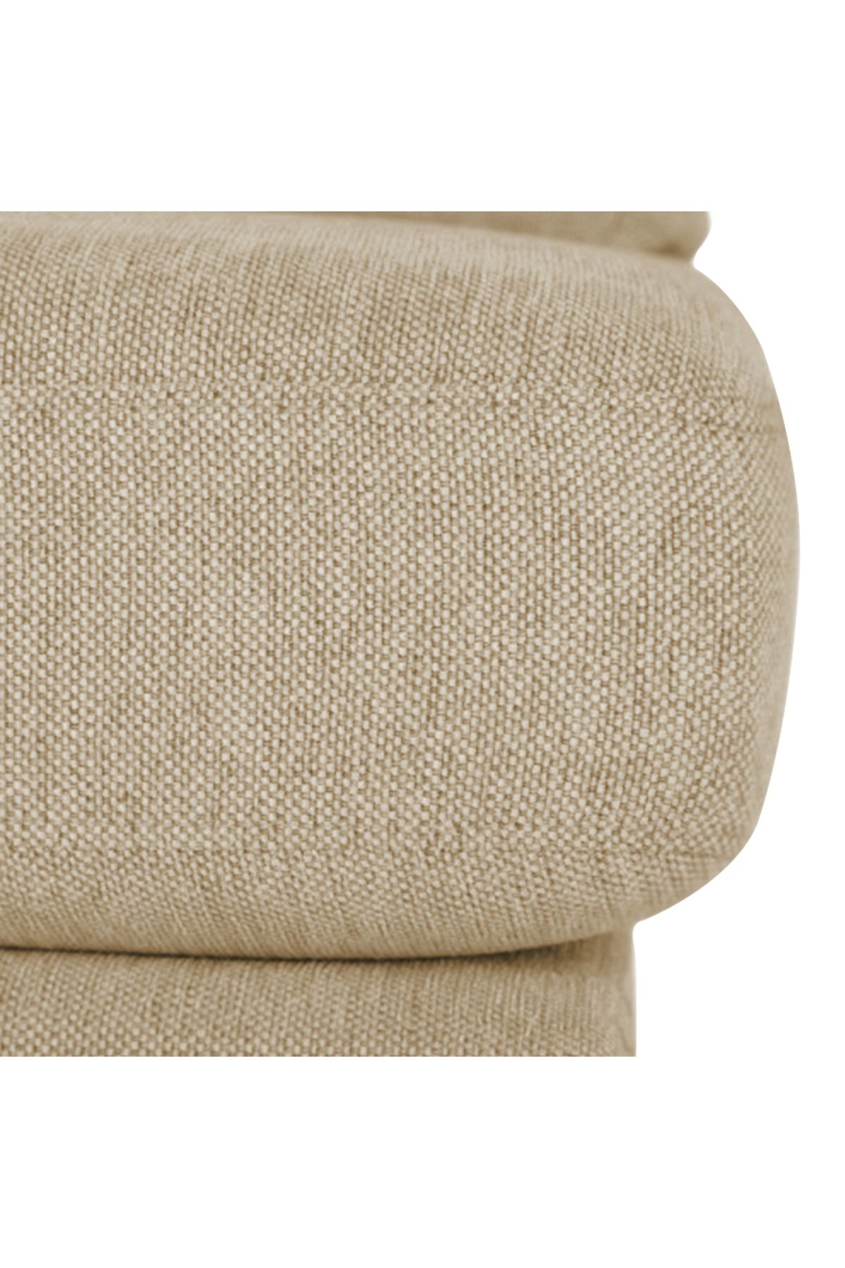 soufa dibaj-Right Corner Sofa with Left Armrest Upholstered in Linen - Light Brown 5
