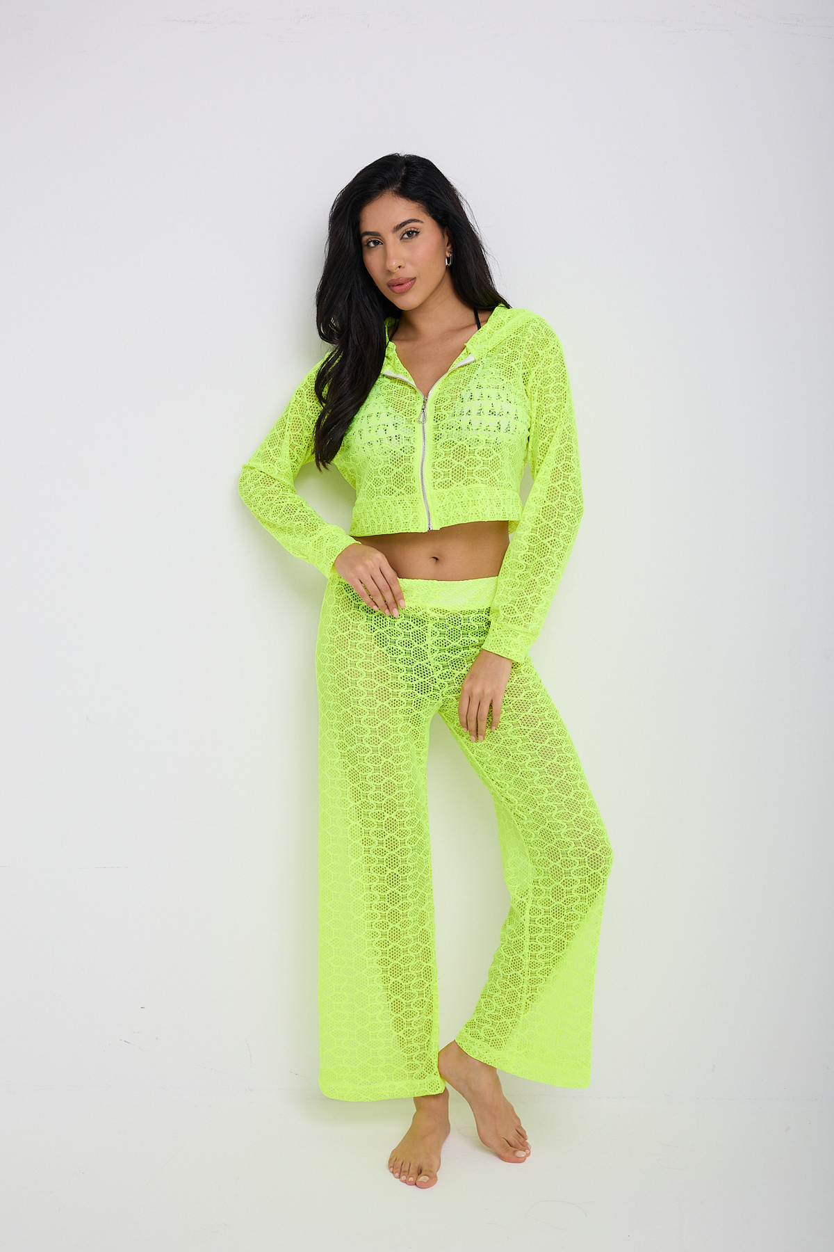 BY PAPI Tek Alt Giyim Pantolon-Neon Yeşil Renk