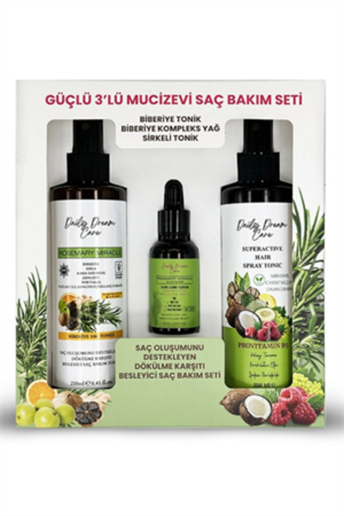 Daily Dream Care Hızlı Saç Uzatma Biberiye Serum + Biberiye Tonik Saç Bakım Seti — تصویر 2 از 2
