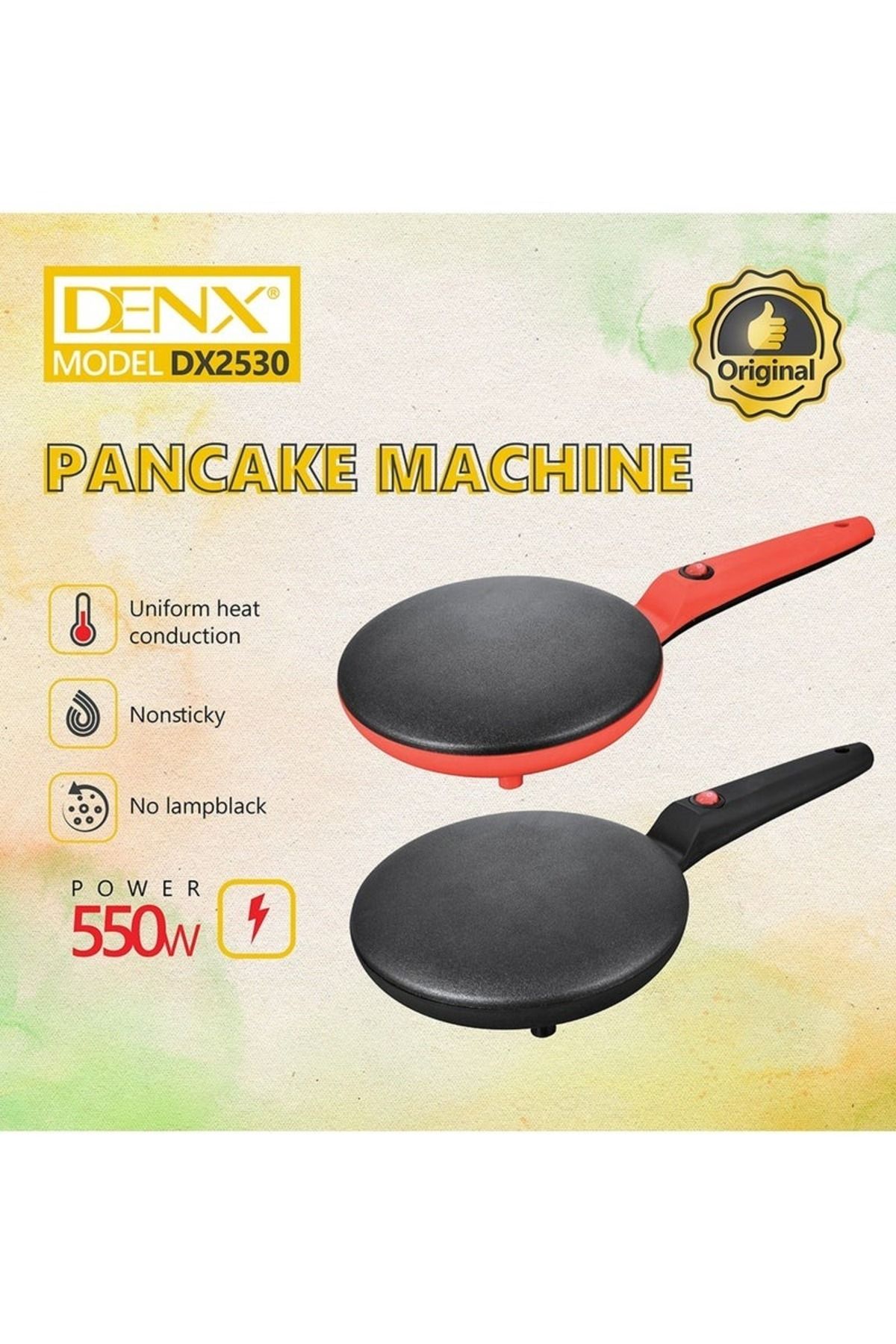 Denx-آلة صنع الكريب الفوري، آلة صنع الفطائر مع التحكم في درجة الحرارة 7
