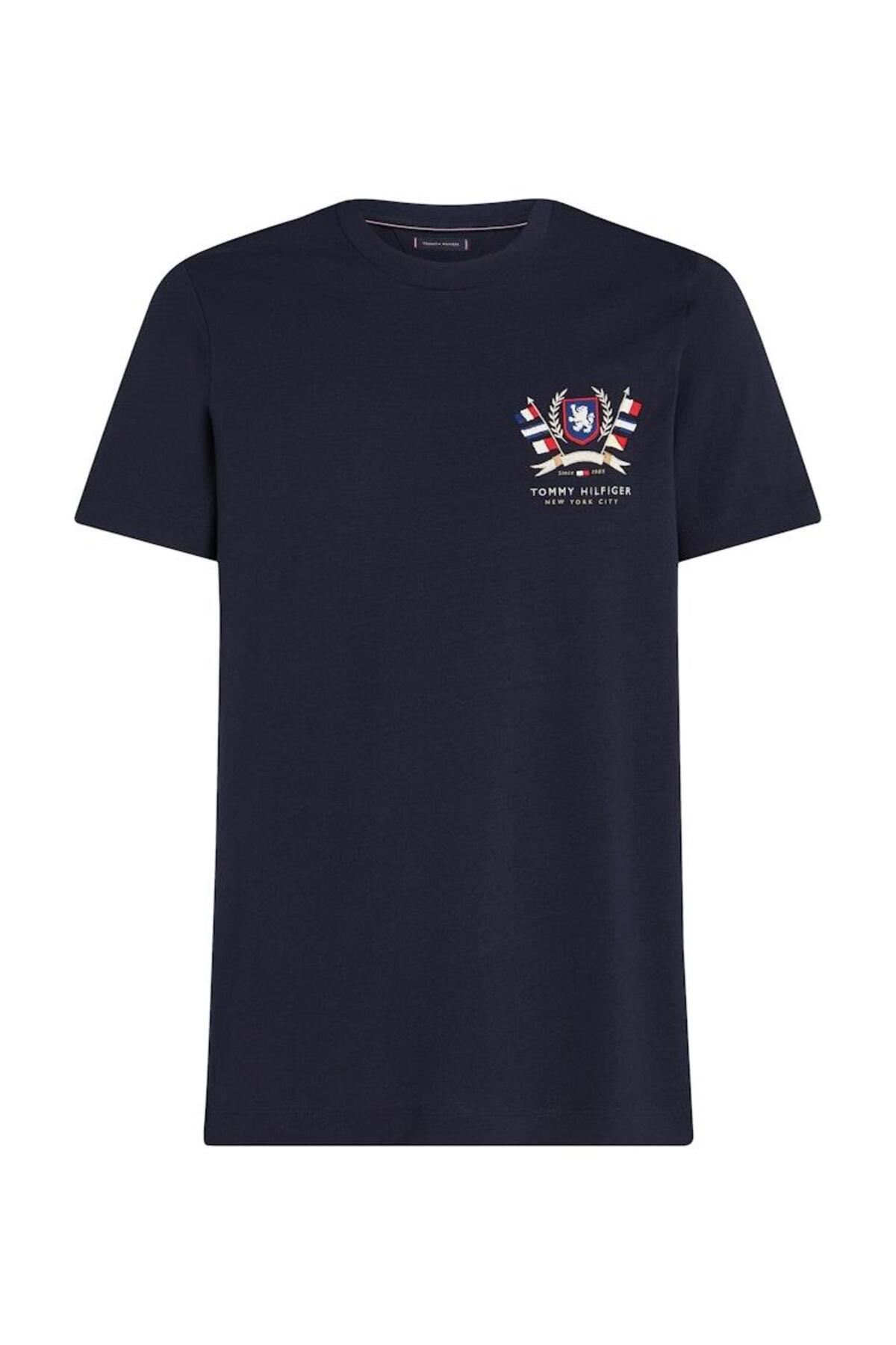 تی شرت مردانه هندسی آستین استاندارد | تامی هیلفیگر Tommy Hilfiger MW0MW38612DW5 - تصویر 5