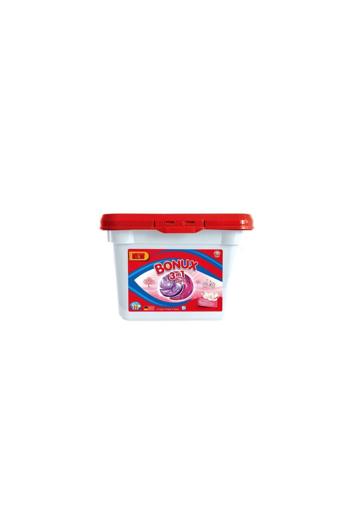 Bonux Detergent Rufe, Capsule Color, , Magnolia, 22 Spalari - One Size