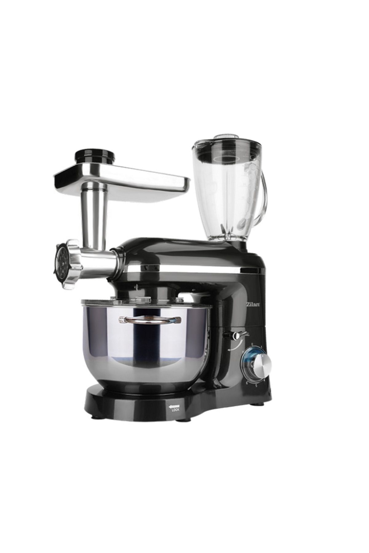 Zilan-Mixer, blender si masina de tocat 3 in 1 Zilan ZLN1772 Negru, 6+1 nivele de control al vitezei 1400W 1