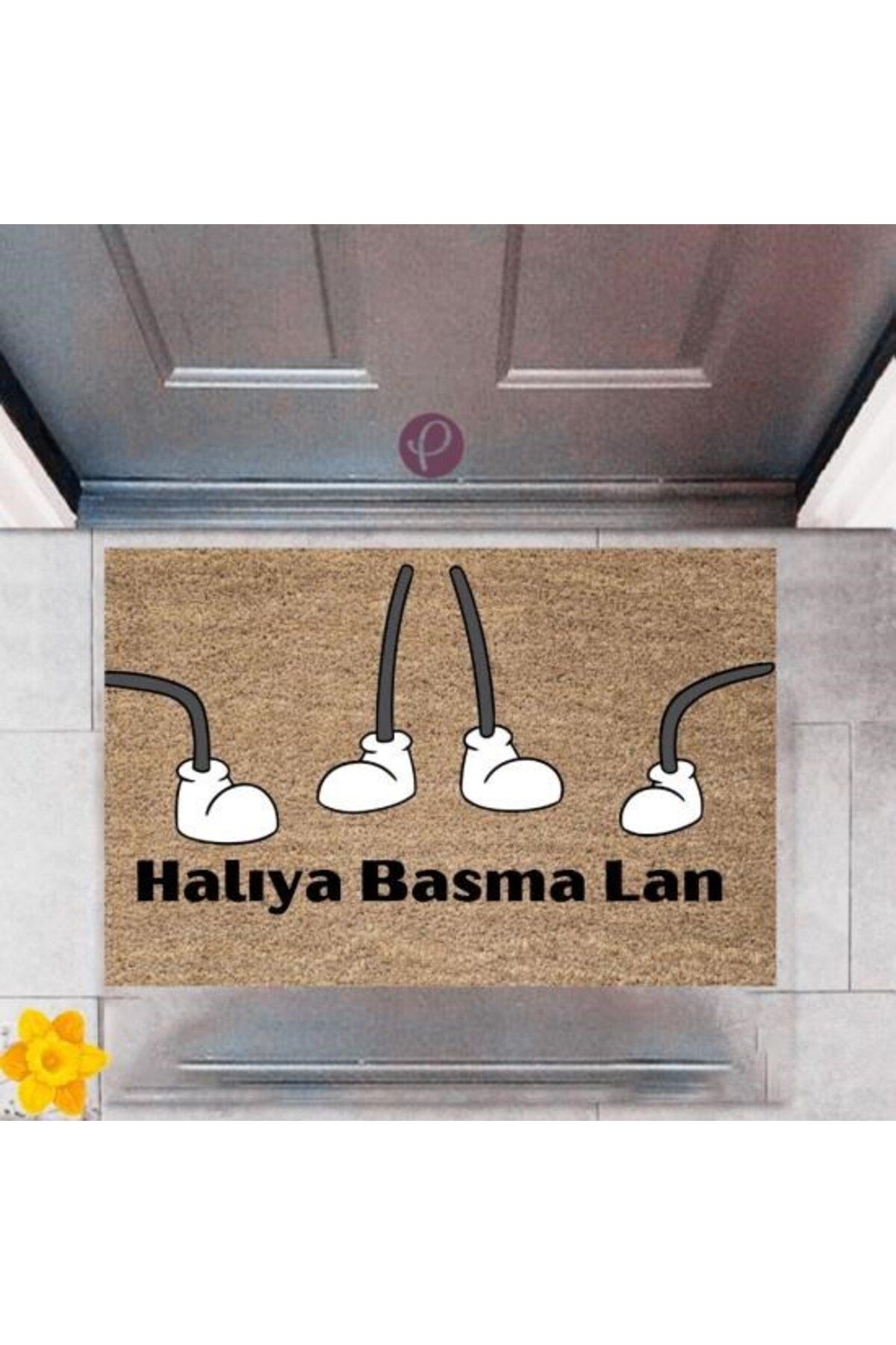 Tahtakale Toptancısı Kapı Önü Paspası Dekoratif Dijital Baskı Halıya Basma Lan P-2384
