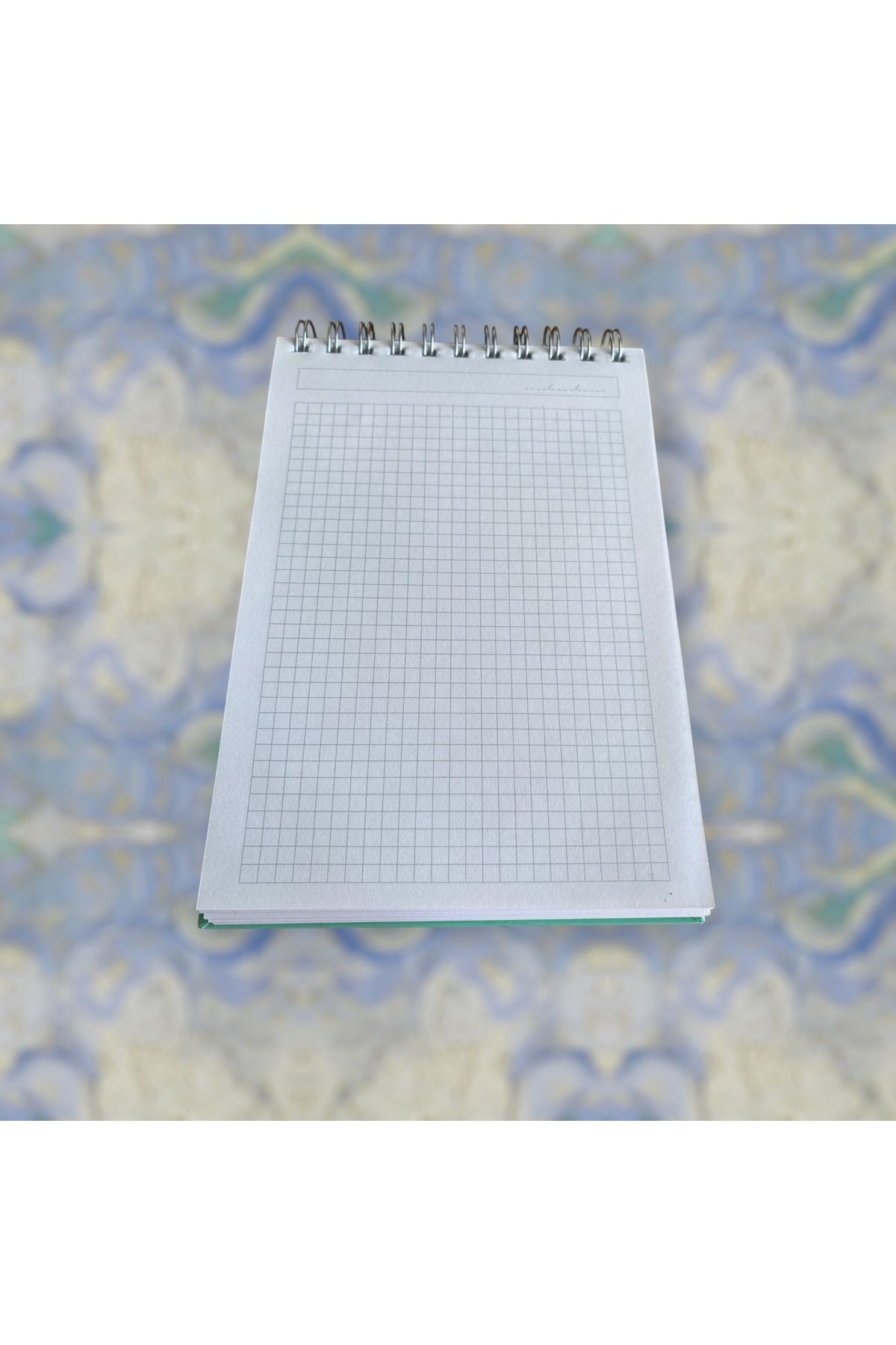 Mia Pera-Notebook 21X 15 cm Spiral Checkered Green Notepad School Notebook 3