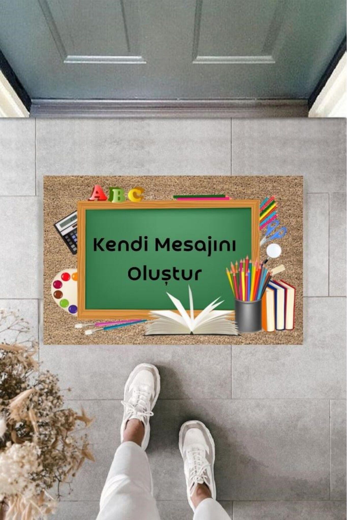 Tahtakale Toptancısı Dijital Baskı Kişiye Özel İç Kapı Dekorasyon Paspas PS11240