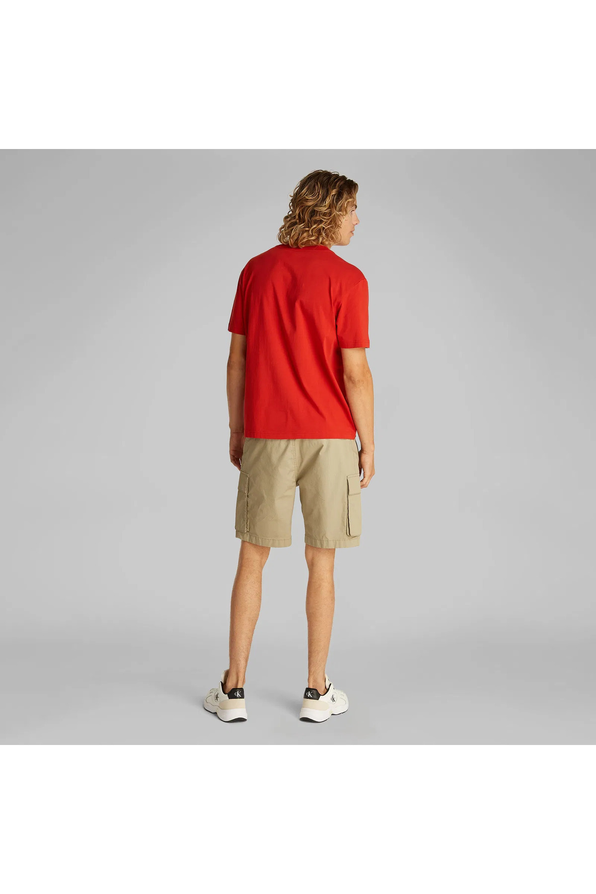 Calvin Klein-Men's Regular Fit Cotton Red T-Shirt J30J 327471 -Xni 3