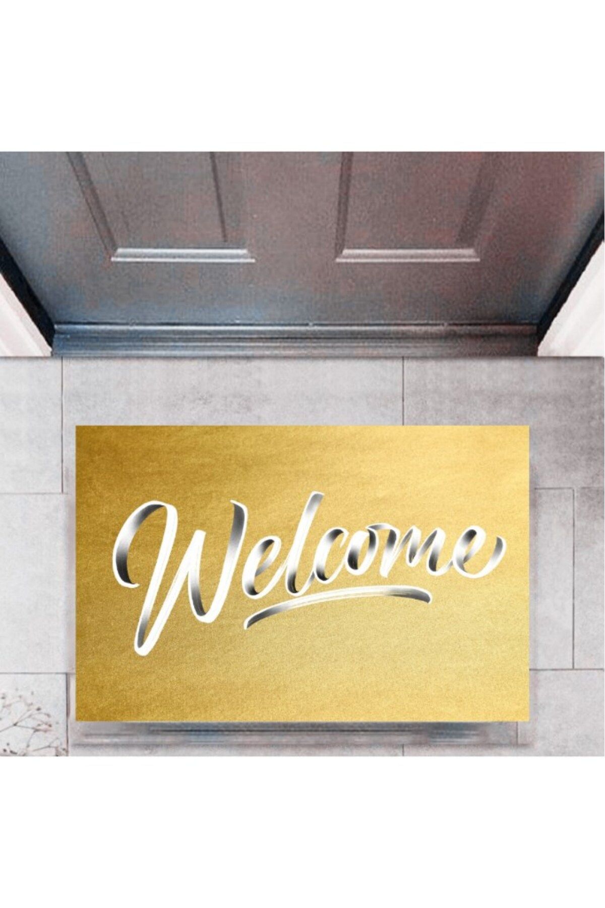 Tahtakale Toptancısı Kapı Önü Paspası Dekoratif Dijital Baskı Welcome P-2324