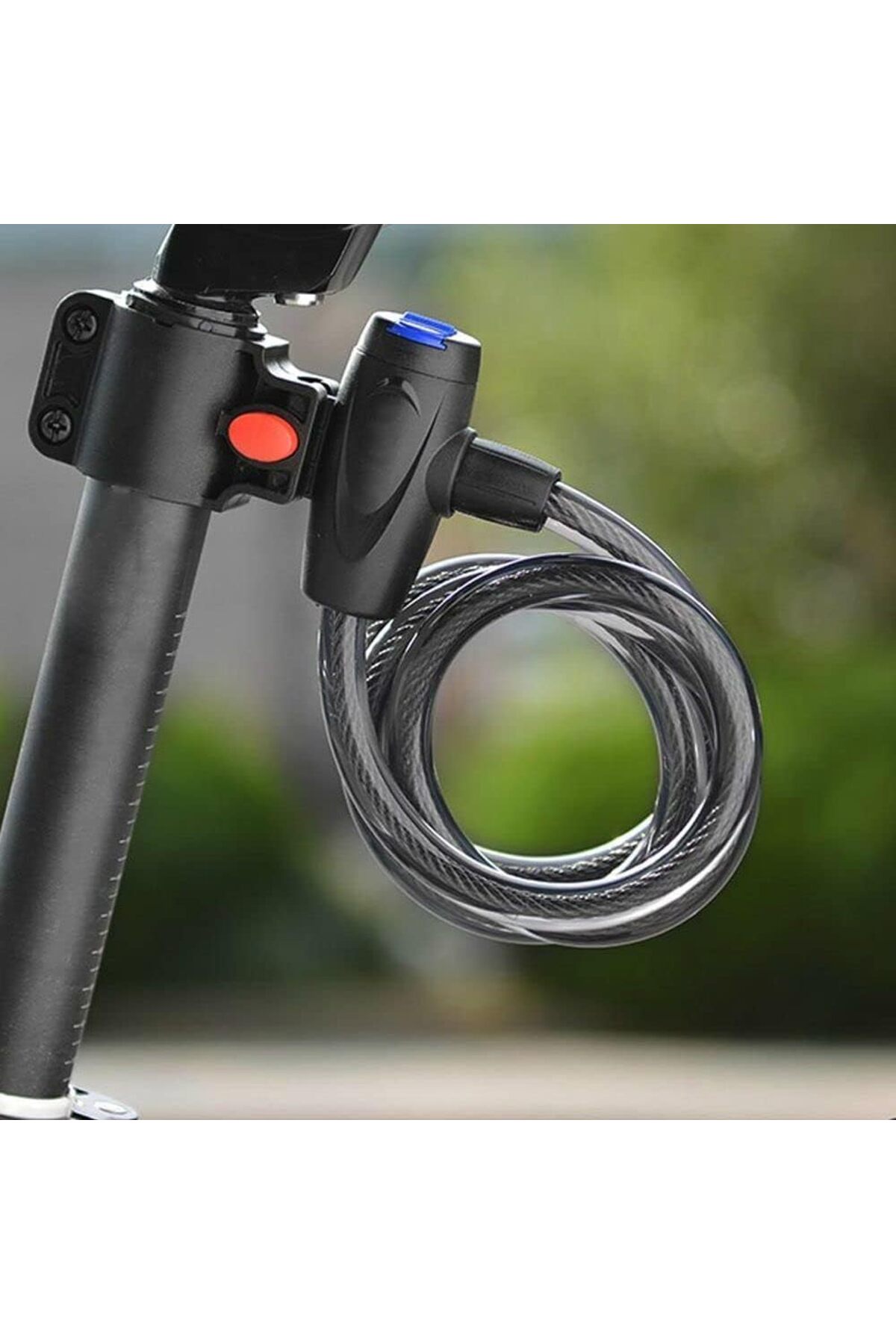 UmoTech Anahtarlı Çelik Bisiklet ve Motosiklet Kilidi – Bebek Arabası, Scooter için DayanıklıGüvenlik Kilidi fotoğrafı 4 (önizleme)