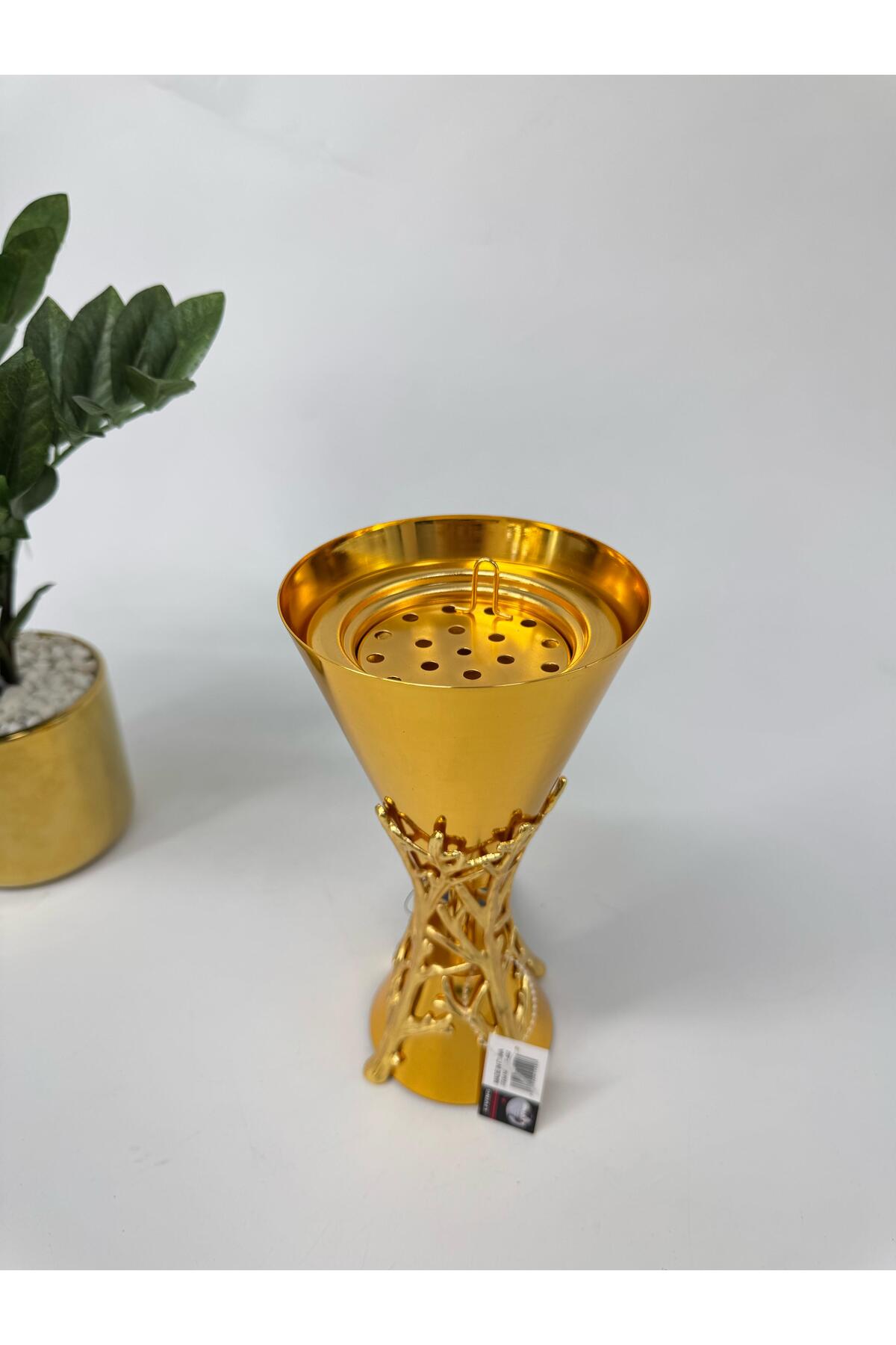 مبخرة ستيل عصرية ، 2 لون ، ارتفاع 23 سم