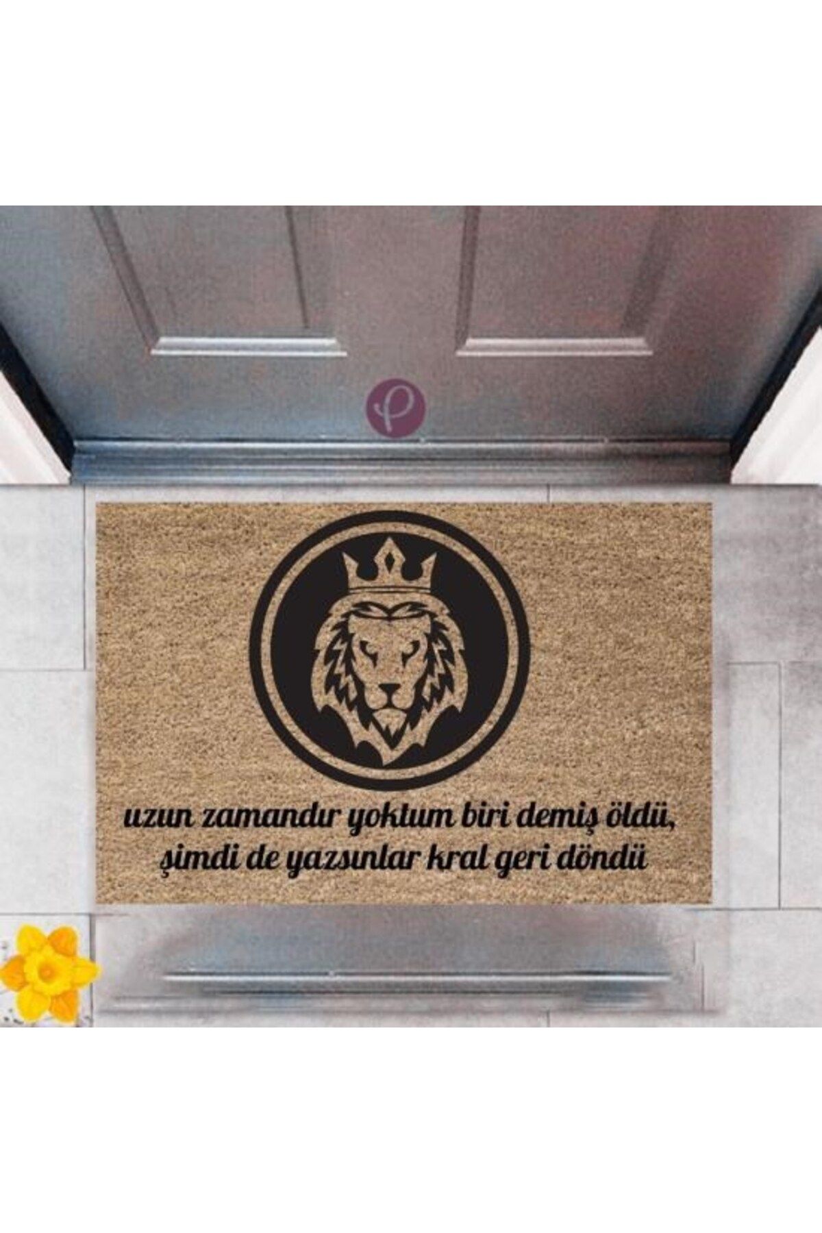 Tahtakale Toptancısı Kapı Önü Paspası Dekoratif Dijital Baskı Kral Geri Döndü P-2380