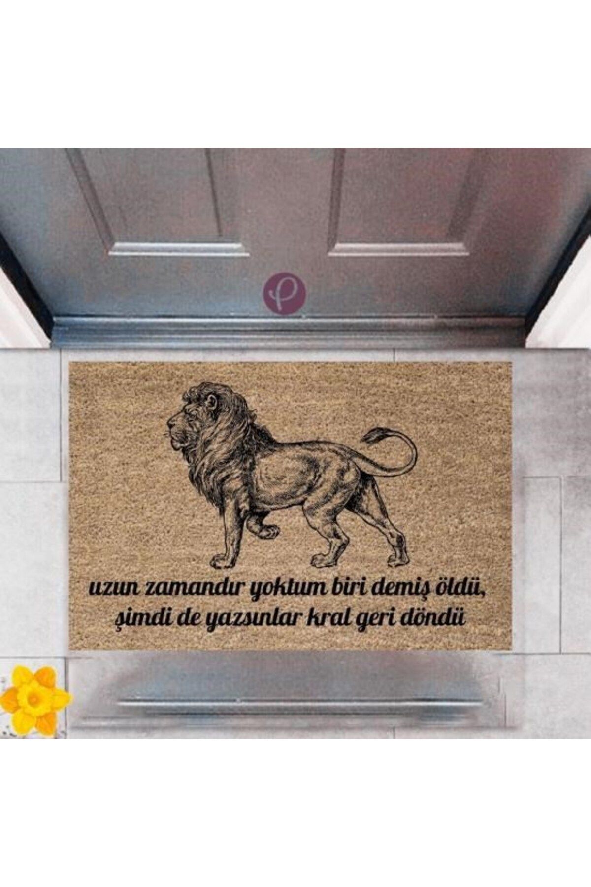 Tahtakale Toptancısı Kapı Önü Paspası Dekoratif Dijital Baskı Kral Geri Döndü P-2379
