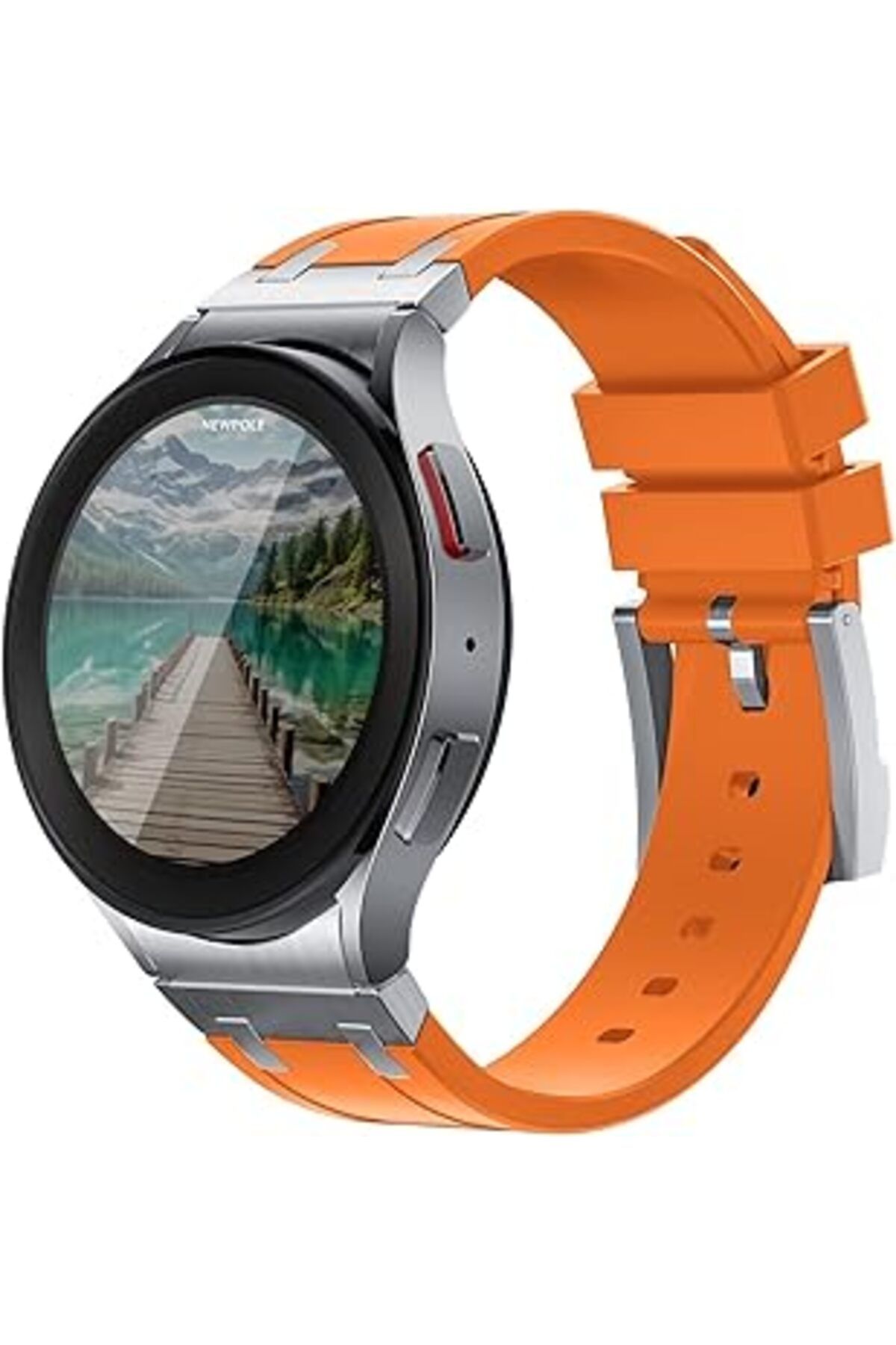 Mu Art Ahşap Newpole Galaxy Watch Uyumlu Kordon Hyper Galaxy Watch 6 5 4 40Mm 44Mm/Galaxy Watch 5 Pro 45Mm/Watch