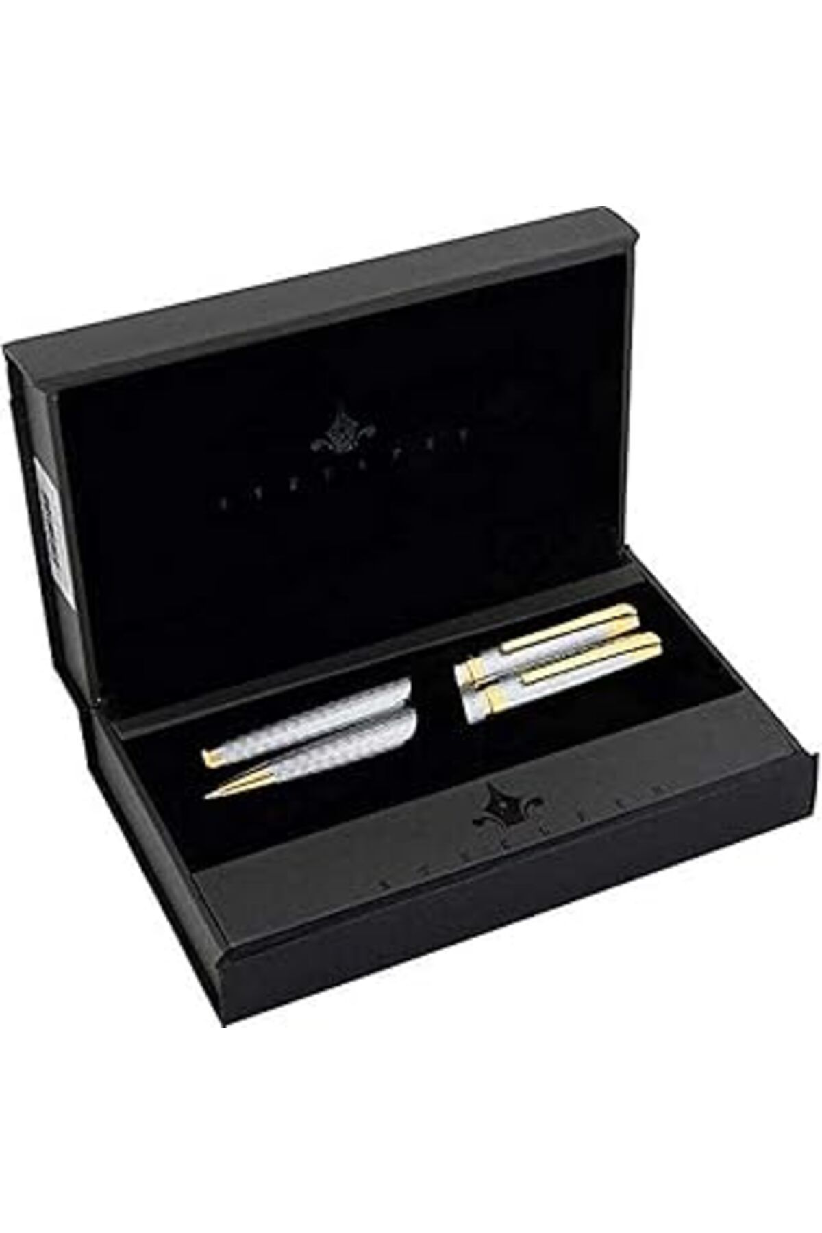 Mu Art Ahşap Steelpen Carens Serisi 269 Parlak Krom Gold Dolma Kalem+Tükenmez Kalem