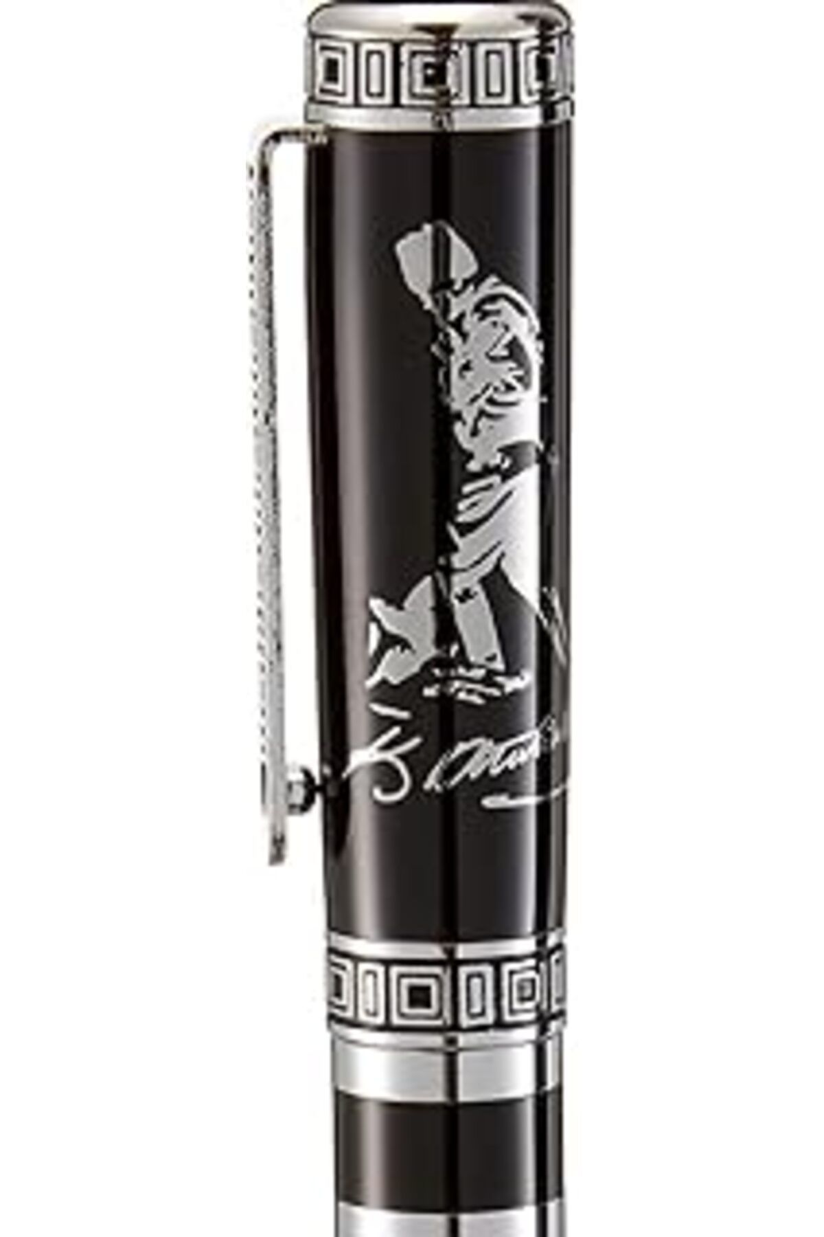 Roses Store Steelpen Clkpen Zpö01 Atatürk Silüetli Dolma Kalem+Roller Kalem Gümüş