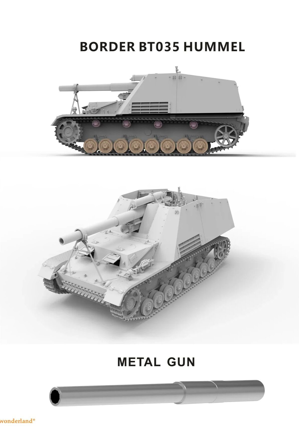 Border BT-035 ماکت پلاستیکی آلمانی Sd.Kfz.165 هومل تولید اواخر، مقیاس ۱/۳۵
