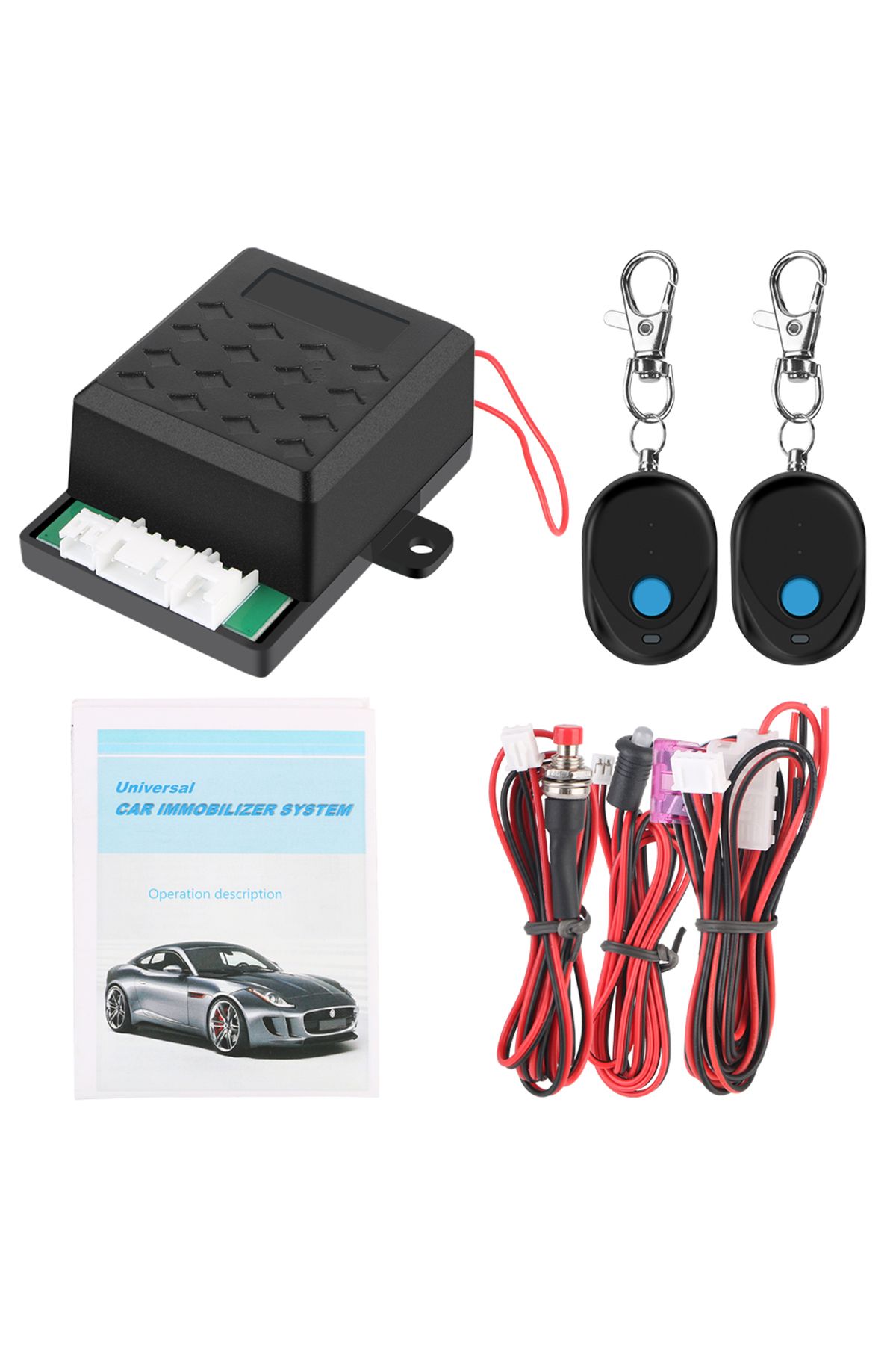 Choice-black Car Alarm Systems Keyless Access System Anti-Hijacking Intelligent Circuit Cut Off Kit Auto Un 1
