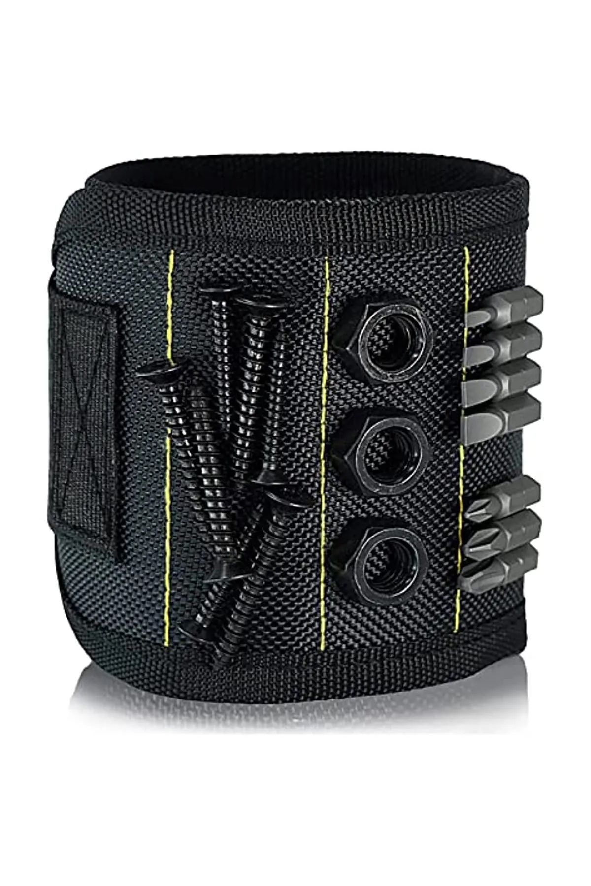 Choice-3 Rows Of 9 Magnets Magnetic Wrist Strap For Fixing Screws, Nails, Drill Bits, Wrist Tool With Stron 1