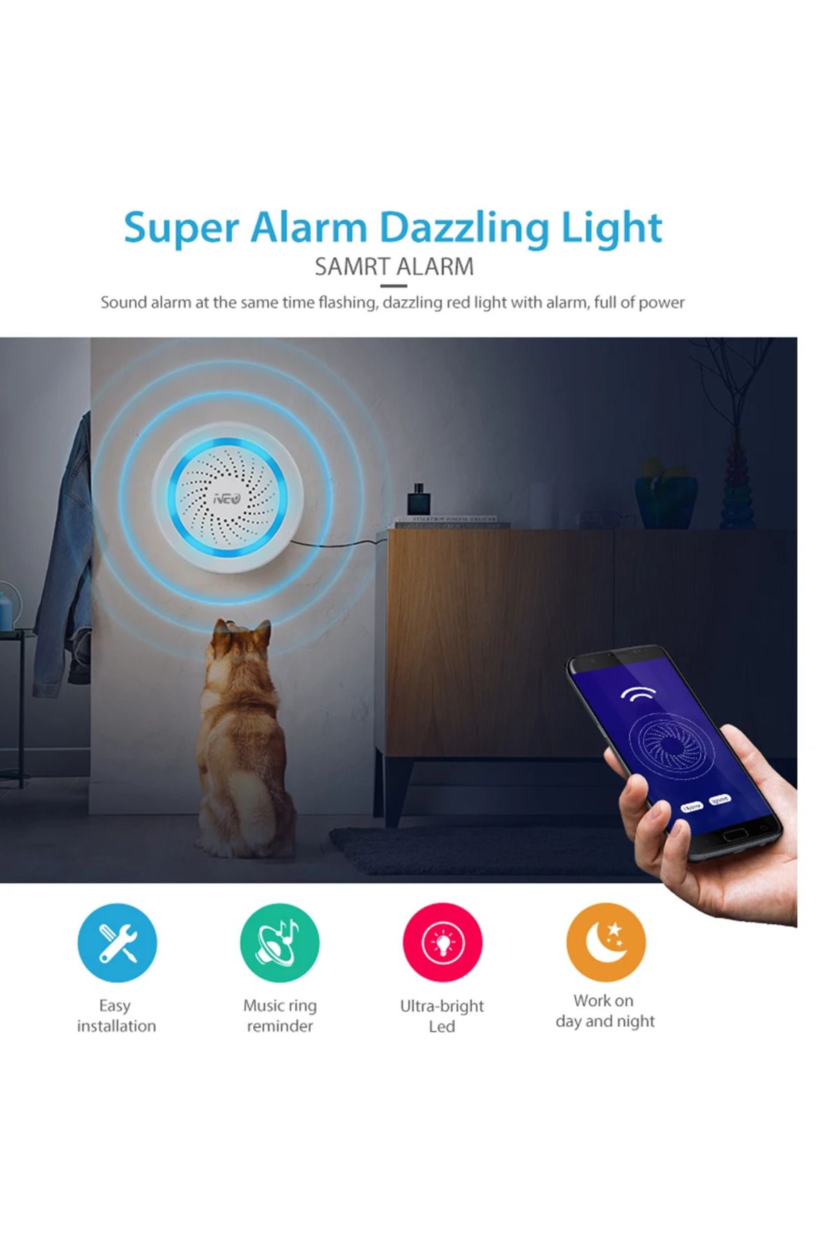 Choice-Neo Z-wave Plus Wireless Home Automation Battery-powered Also Can Be Charged With Usb Siren Alarm... 5