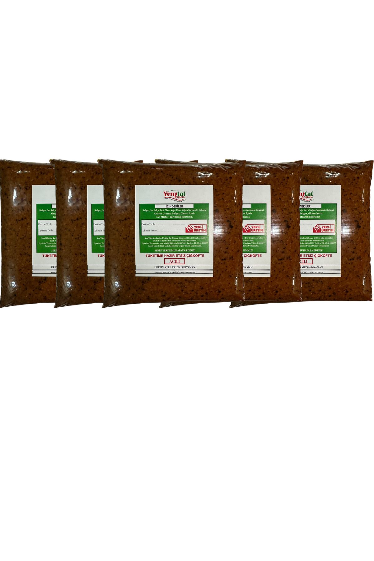 YENİTAT ÇİĞKÖFTE Yenitat Çiğköfte 5 Adet 1Kg Vakumlu Çiğköfte