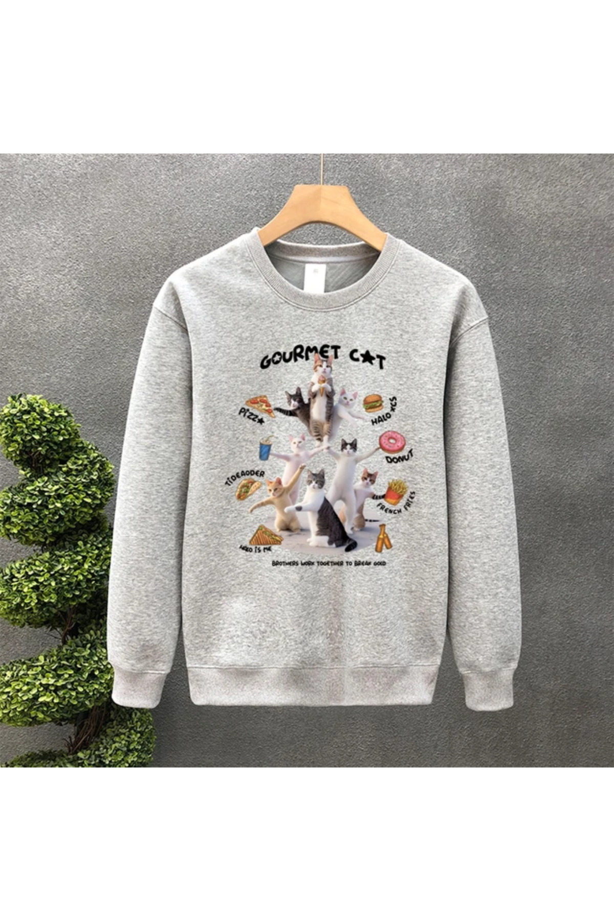 هودي للجنسين بأكمام طويلة ونمط حيواني