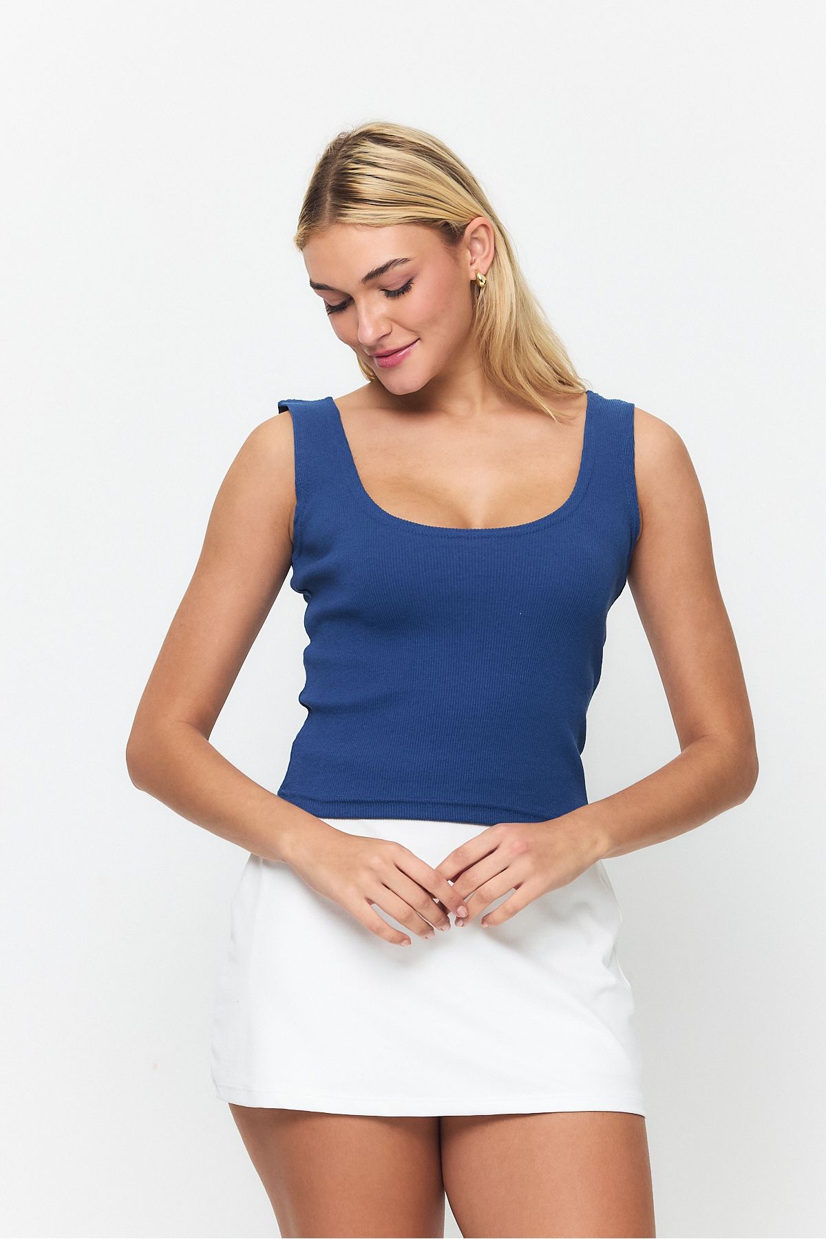 CATSPY Tricou De Damă Cu Curea Groasă Și Cu Gâtul În Formă De U Femeie - XL