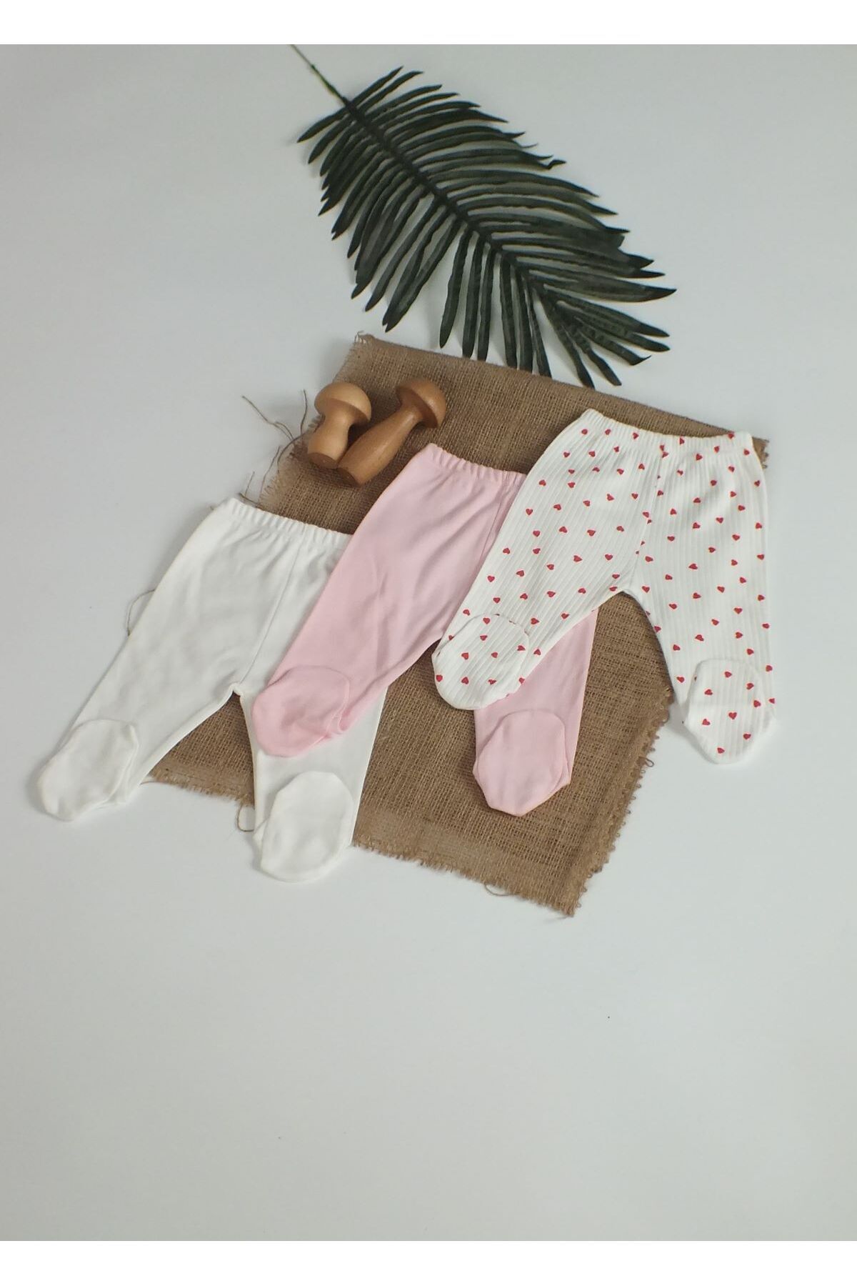 Bebe wini %100 Pamuk 03 Ay Bebek Hediyelik 3 Lü Patikli Pijaması fotoğrafı 3 (önizleme)
