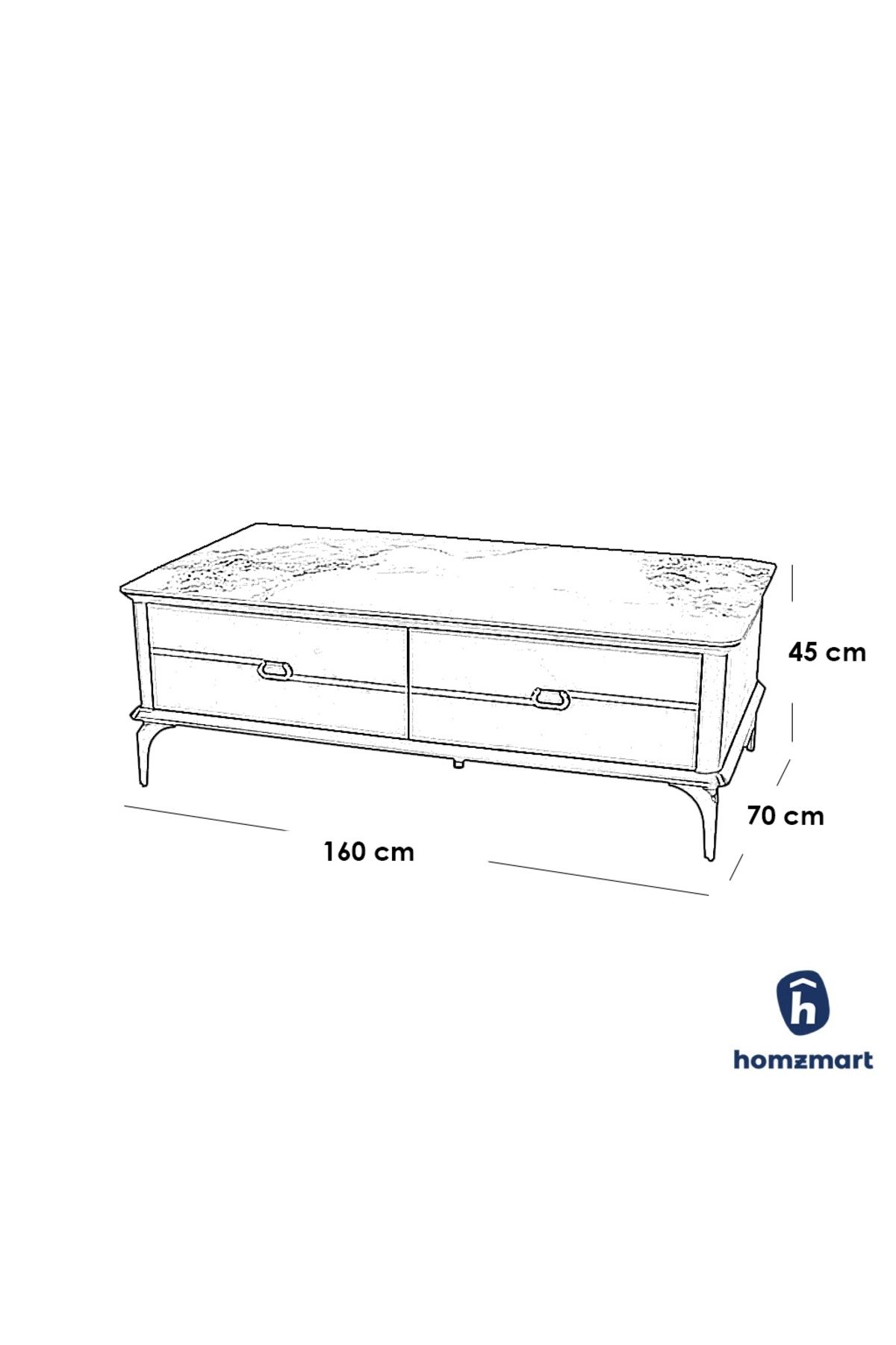 House One-TV Table|TV Cabinet Modern  MDF with Large Storage Capacity Suitable -Gray-160x70x45cm 2