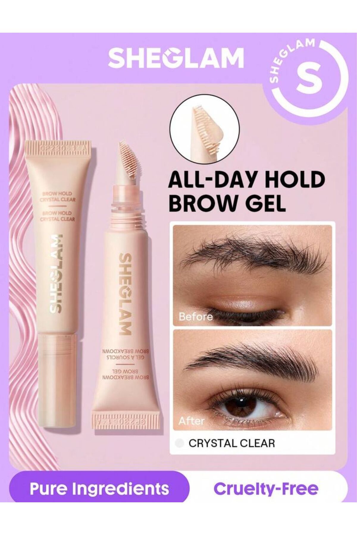 SHEGLAM BROW BREAKDOWN BROW GEL NATURAL EYEBROW GEL LONG LASTING